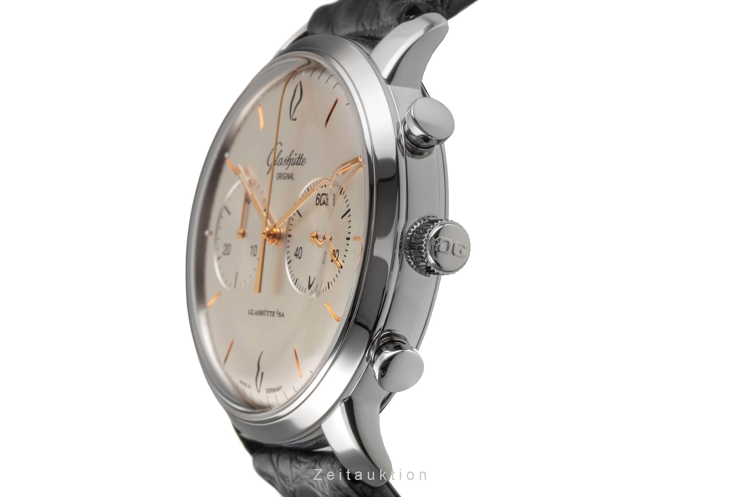 Glashütte Sixties chronograph steel automatic men's watch 1-39-34-03-22-04 LP: 8800EUR  [2503849]