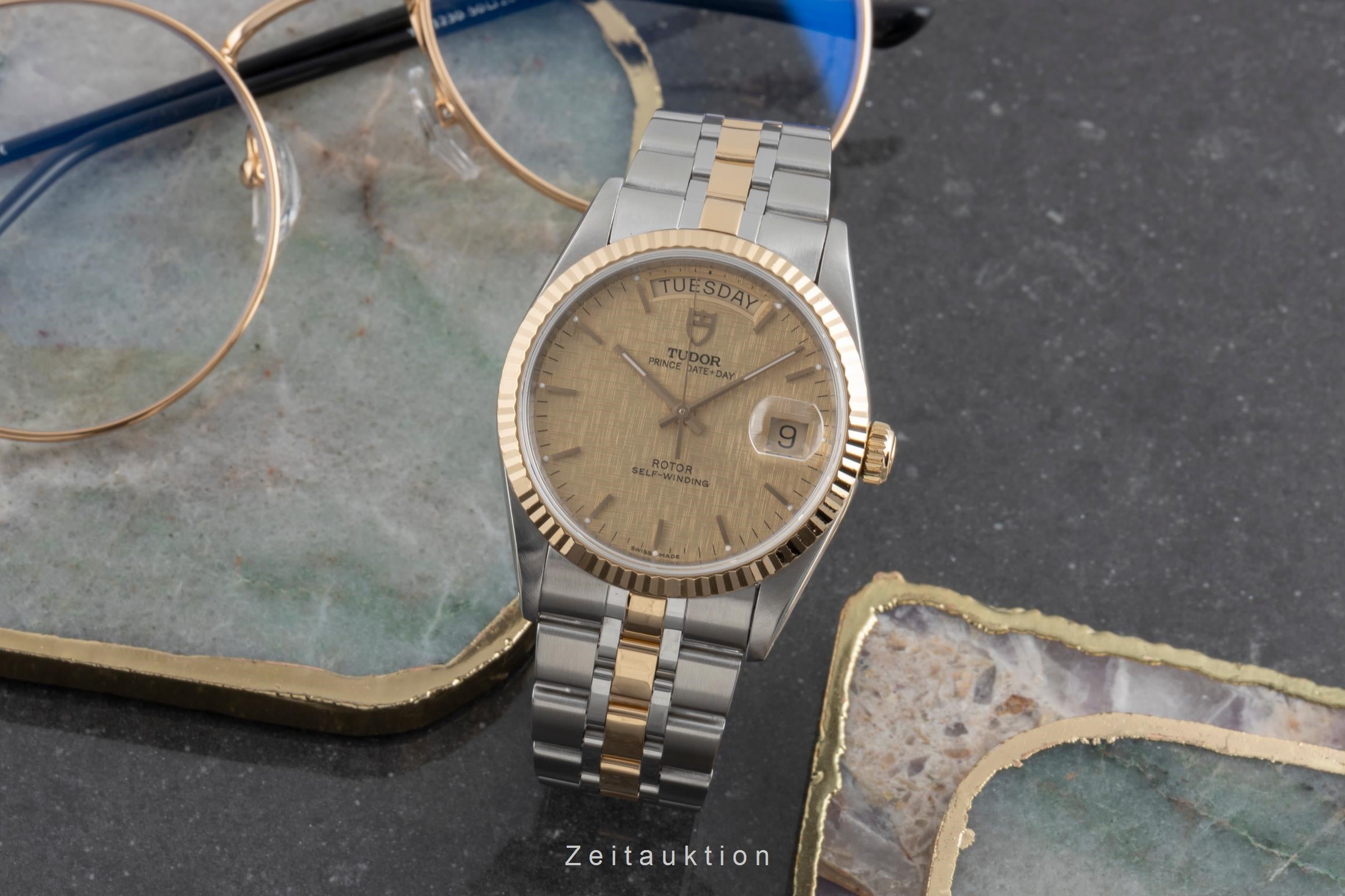 Tudor Date-Day steel / gold automatic men's watch 76213  [2503856]