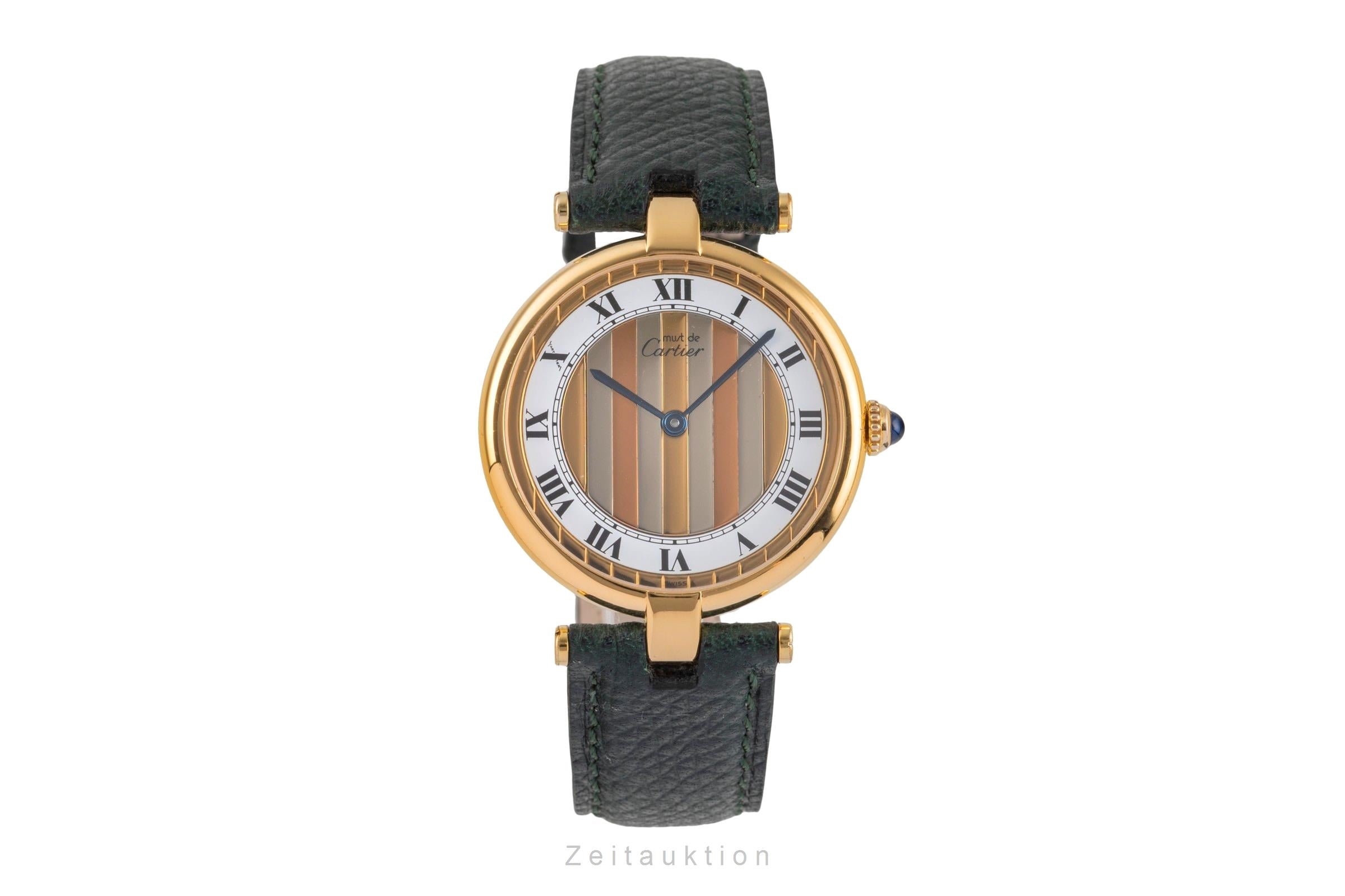Cartier Vendome plata banada en oro cuarzo unisex 590003  [2503858]