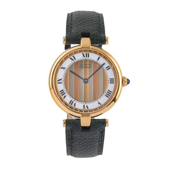 Cartier Vendome plata banada en oro cuarzo unisex 590003  [2503858]