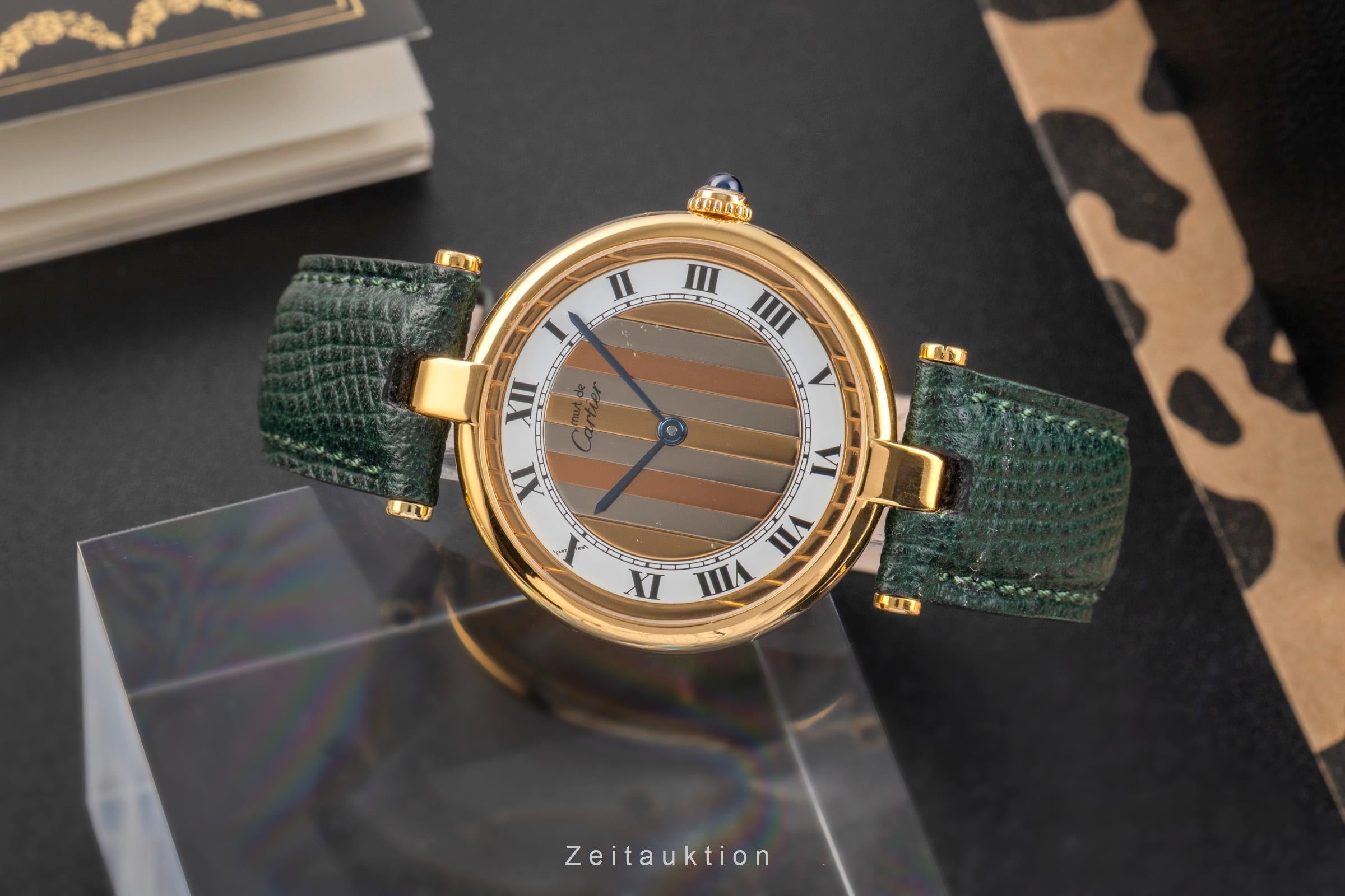 Cartier Vendome plata banada en oro cuarzo unisex 590003  [2503858]