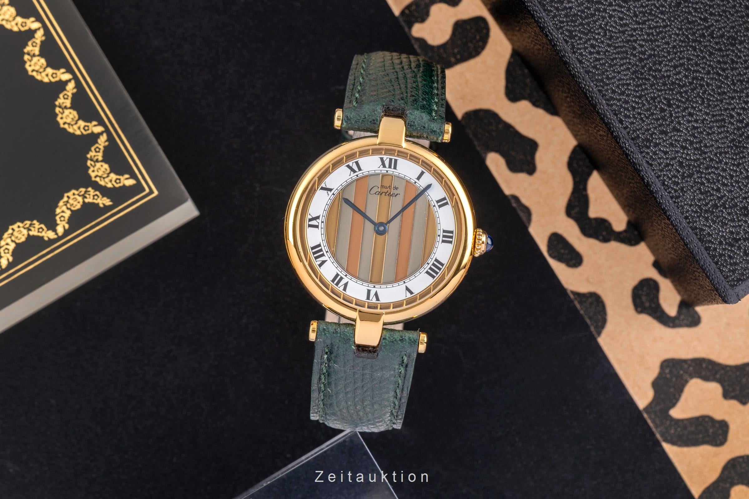 Cartier Vendome plata banada en oro cuarzo unisex 590003  [2503858]