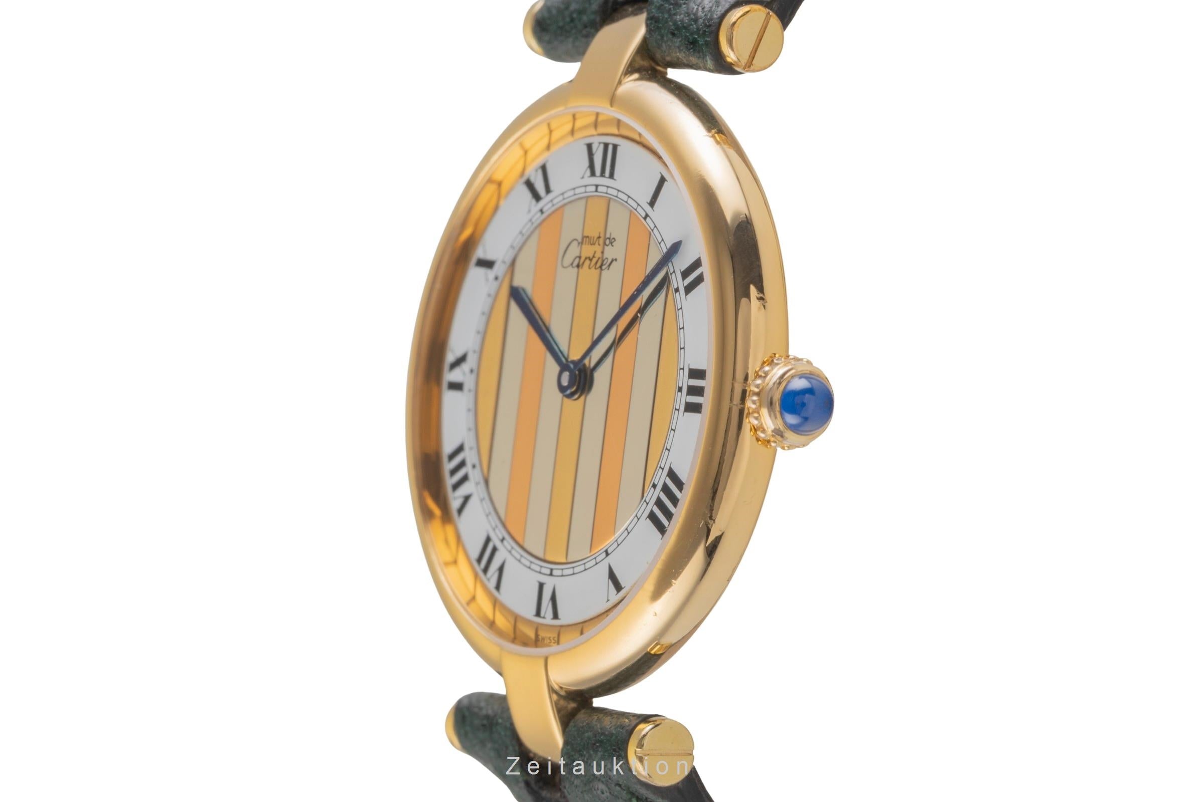 Cartier Vendome plata banada en oro cuarzo unisex 590003  [2503858]