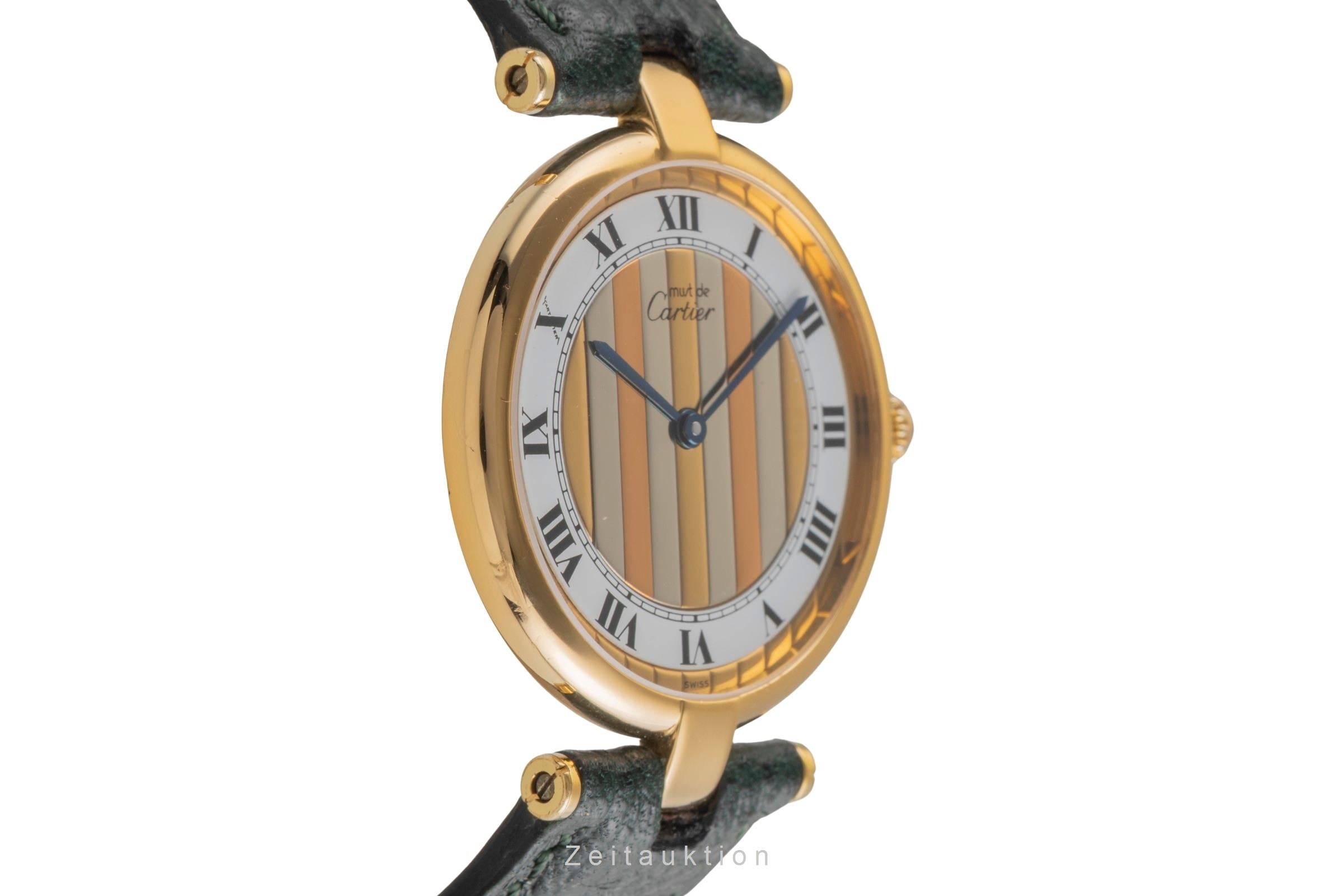 Cartier Vendome plata banada en oro cuarzo unisex 590003  [2503858]