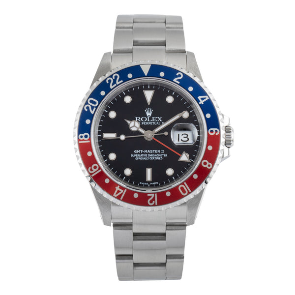 Rolex GMT-Master II Date "Pepsi" Edelstahl Oyster Perpetual Ref. 16710 Y-Serie [2503871]