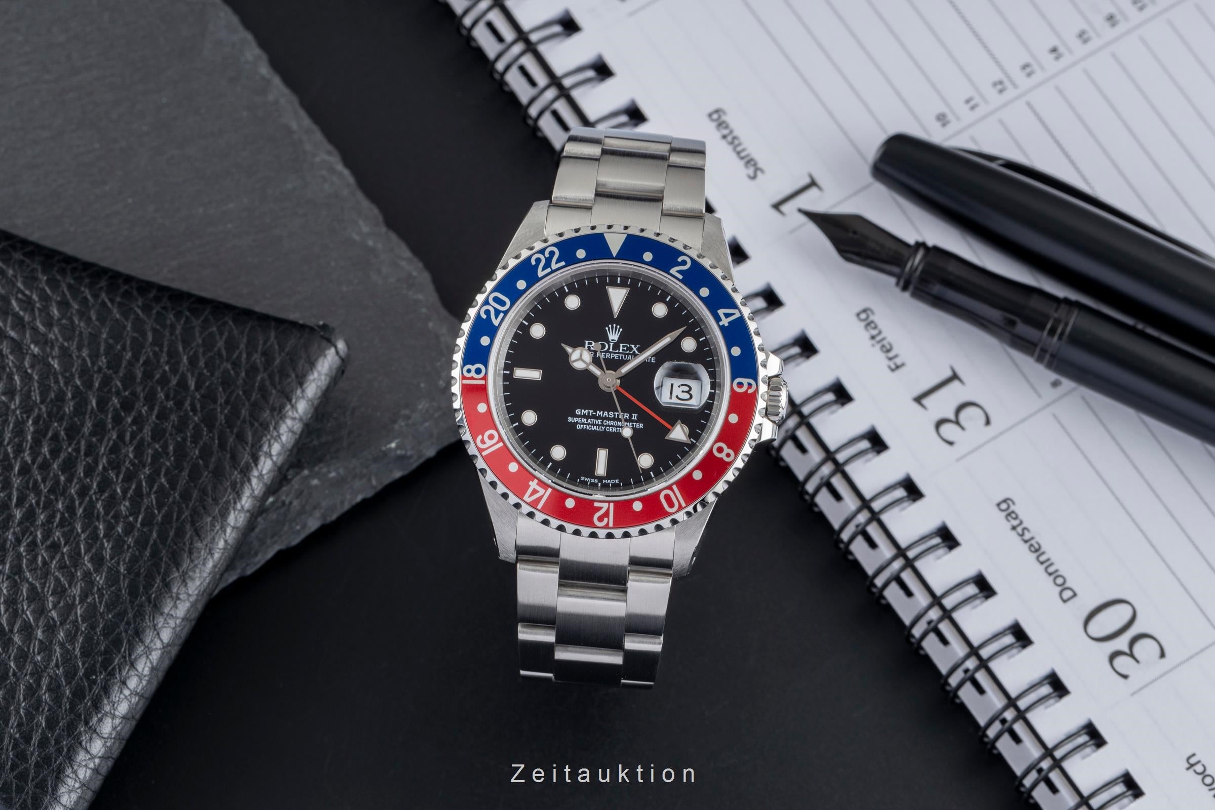 Rolex GMT-Master II Date "Pepsi" Edelstahl Oyster Perpetual Ref. 16710 Y-Serie [2503871]
