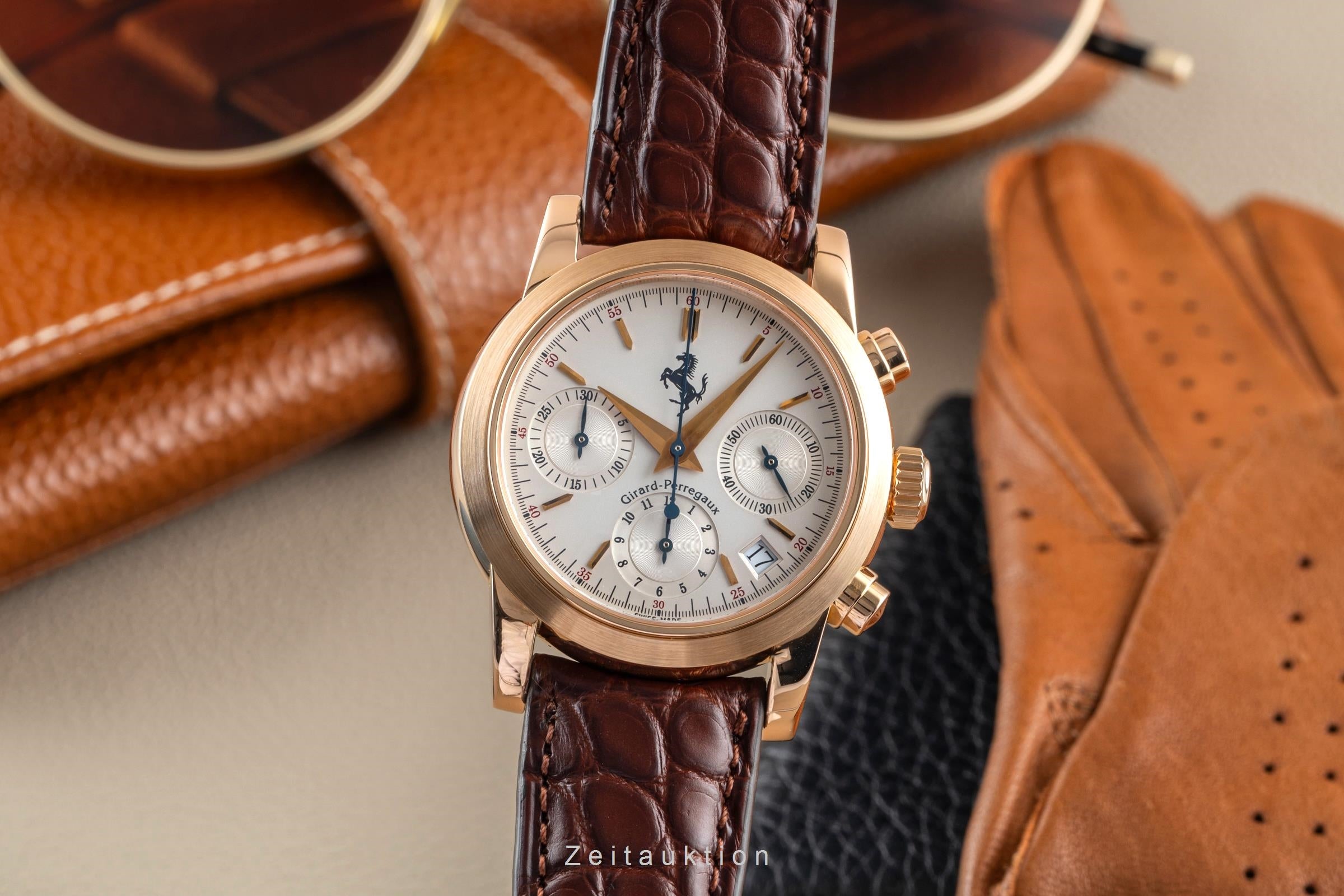 Girard Perregaux Ferrari chronograph 18 ct red gold automatic Kal