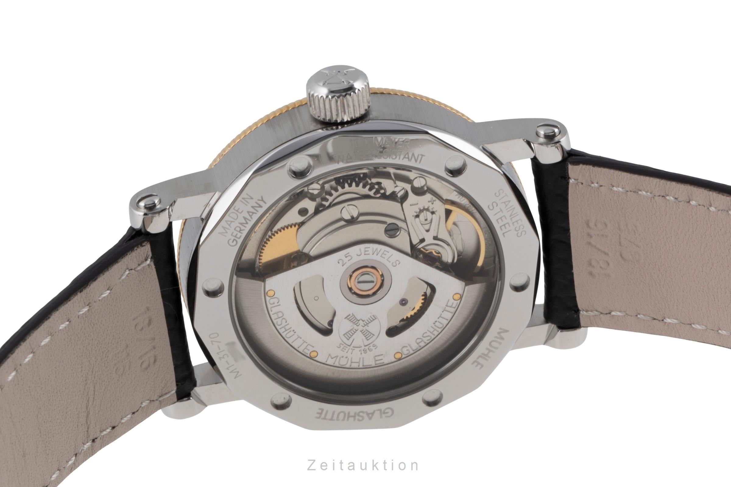 Mühle Glashütte Medium II Stahl / Gold Automatik Datum Herrenuhr Ref. M1-31-70 [2503878]