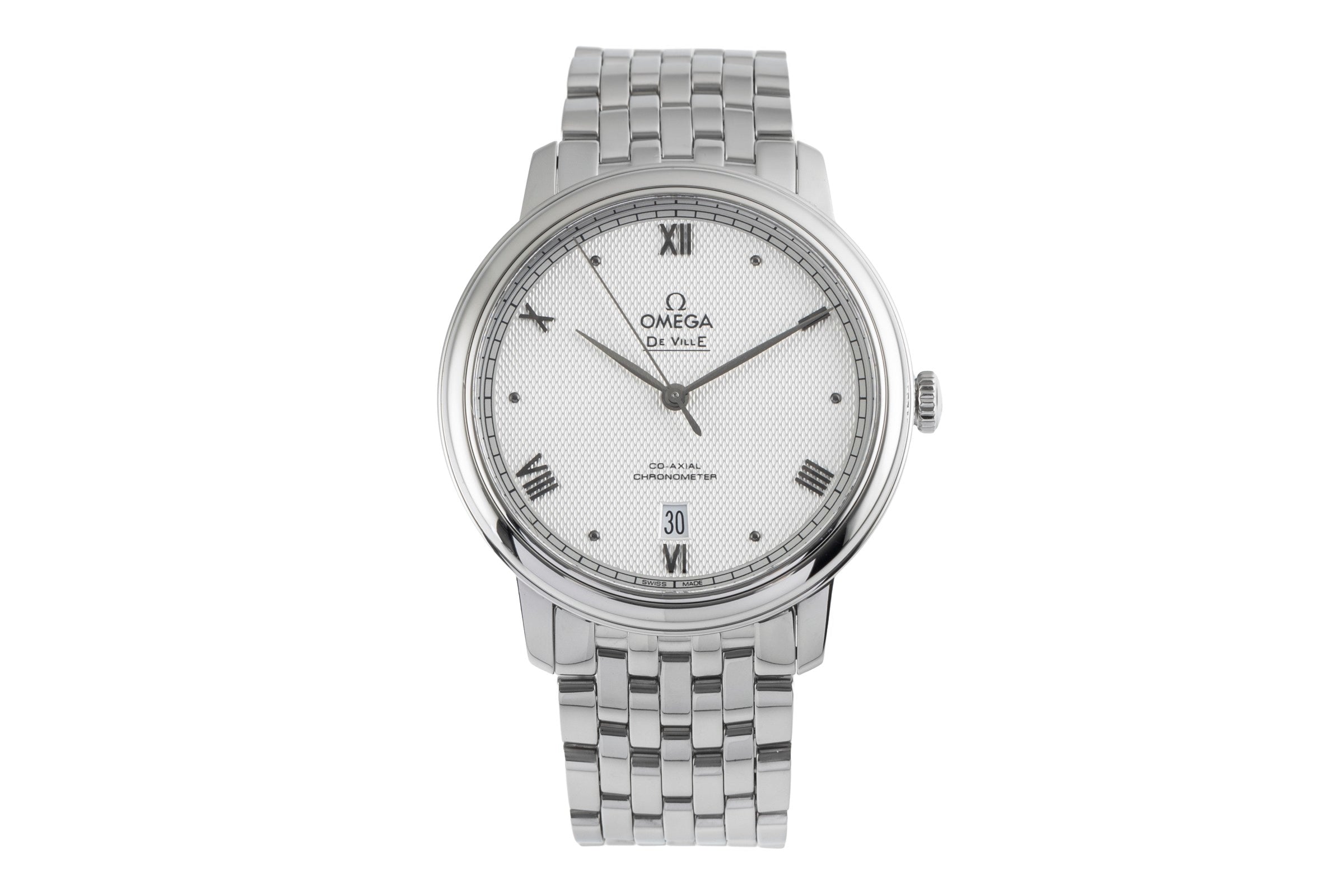 Omega De Ville acier automatique montre pour hommes 424.10.40.20.02.006 LP: 4100EUR  [2503879]