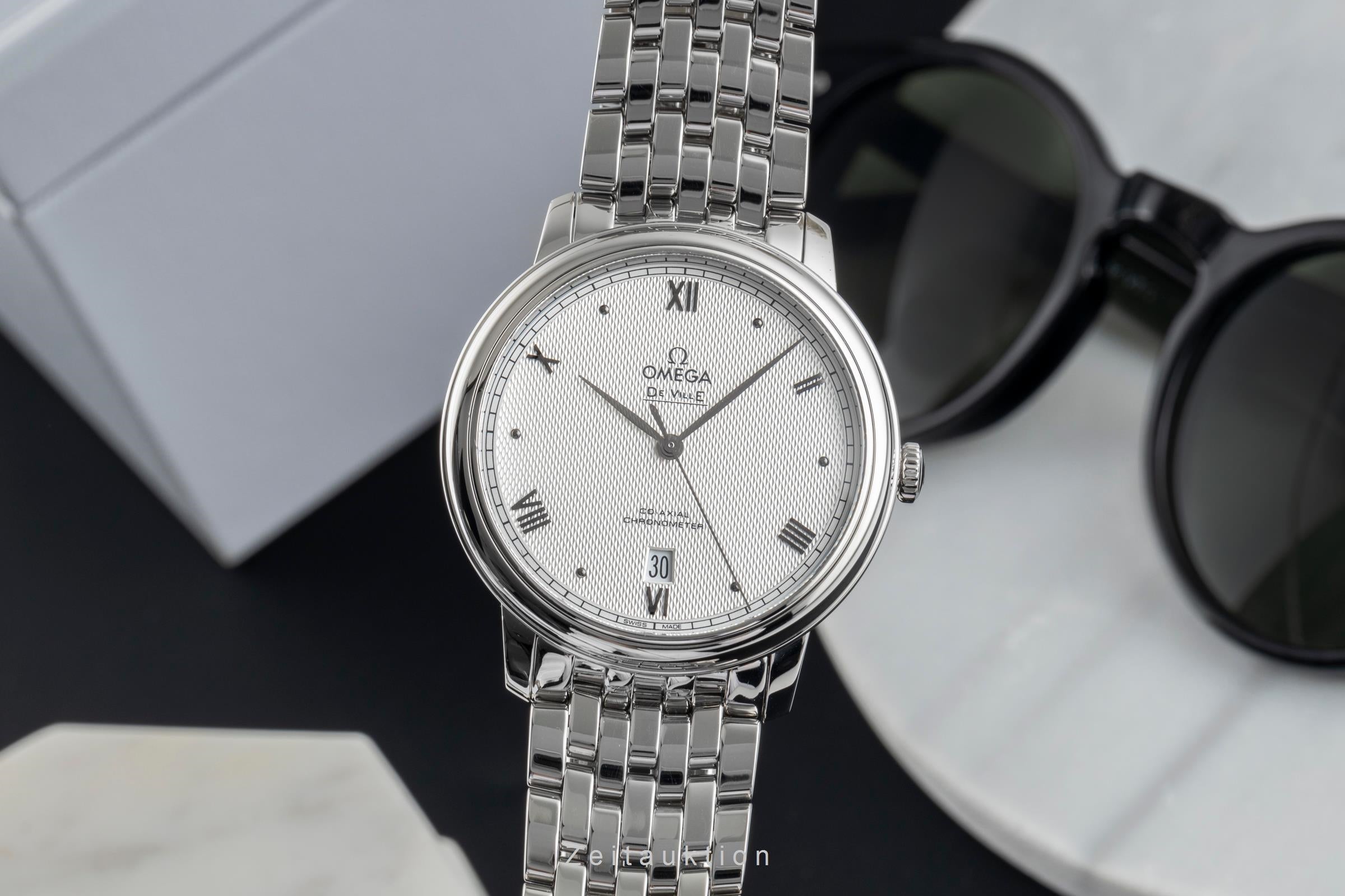 Omega De Ville acier automatique montre pour hommes 424.10.40.20.02.006 LP: 4100EUR  [2503879]