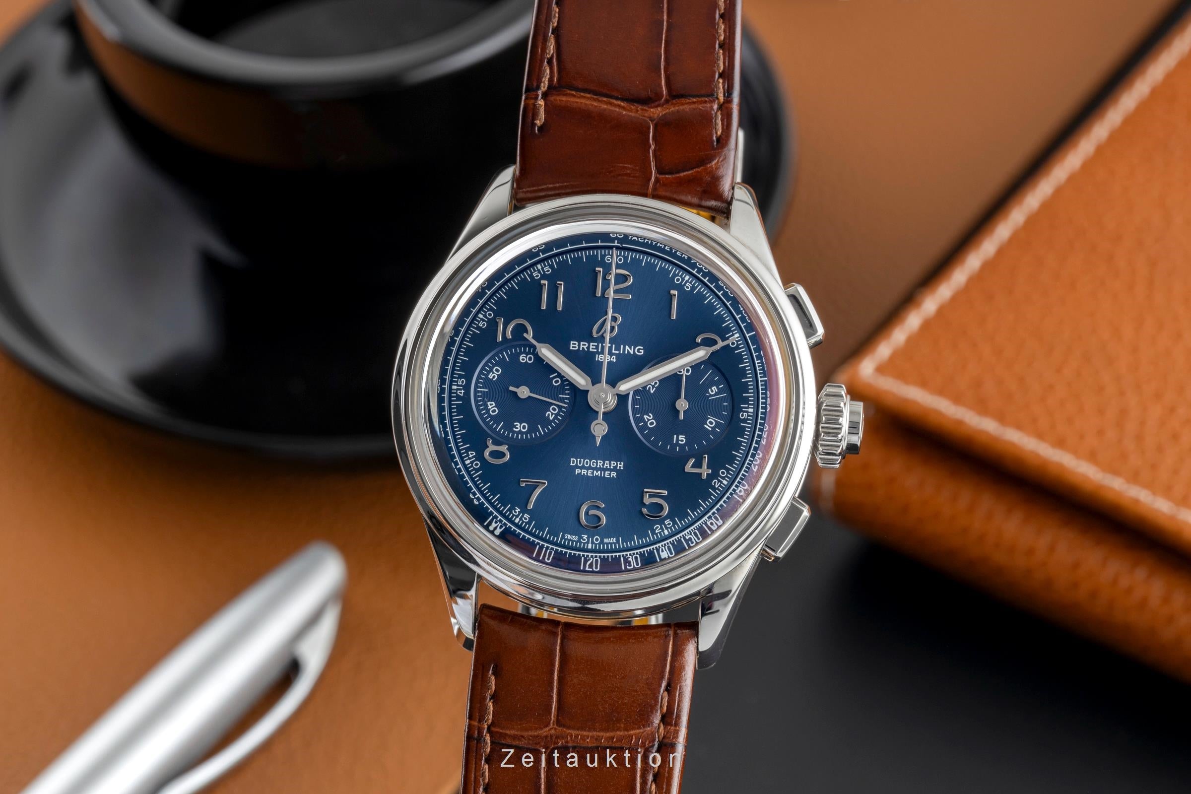 Breitling Premier chronograph steel manual winding men's watch AB1510 LP: 10650EUR  [2503901]