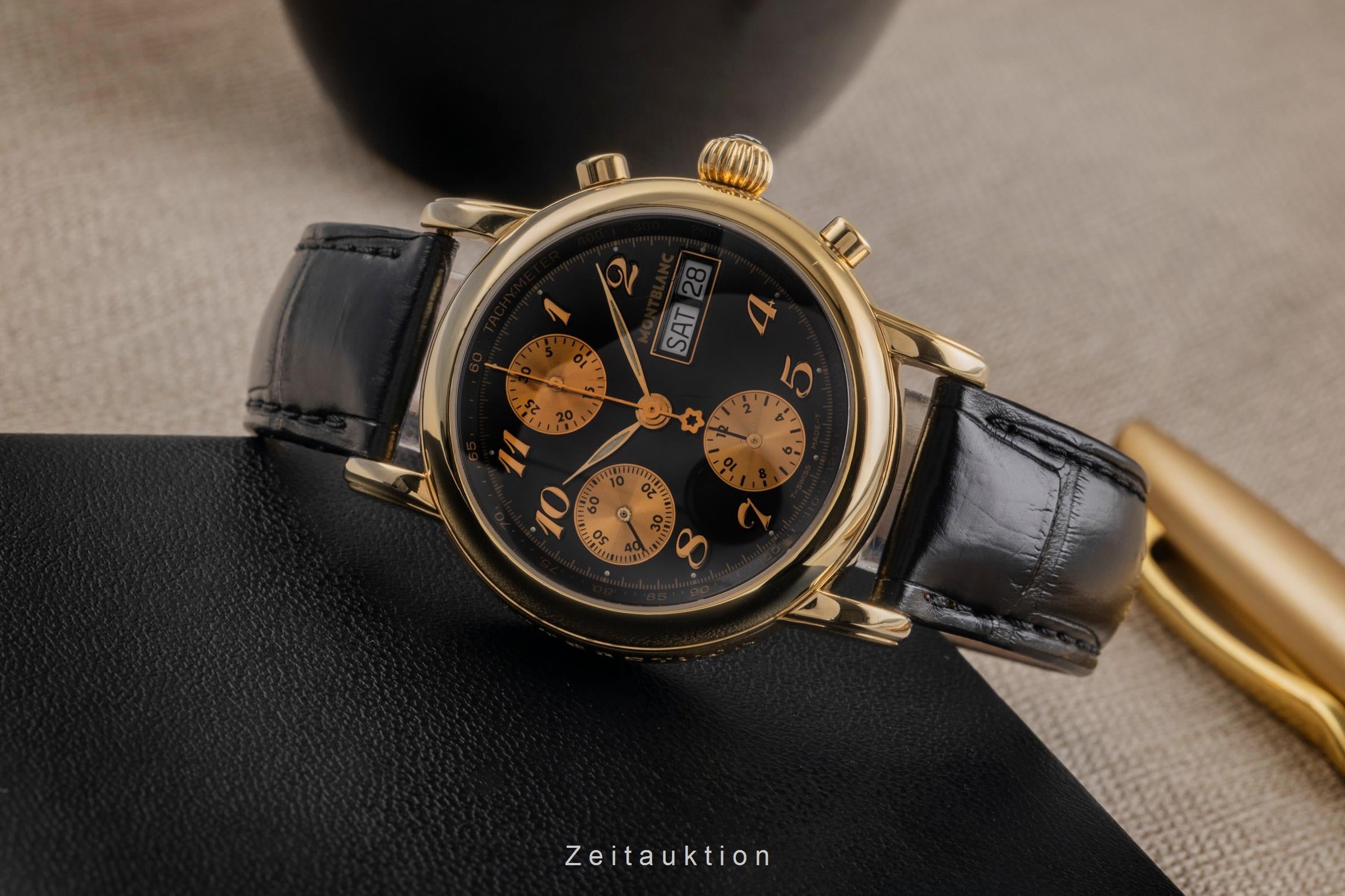 Montblanc Meisterstück cronógrafo oro de 18 quilates automático reloj para caballeros 7000  [2503902]