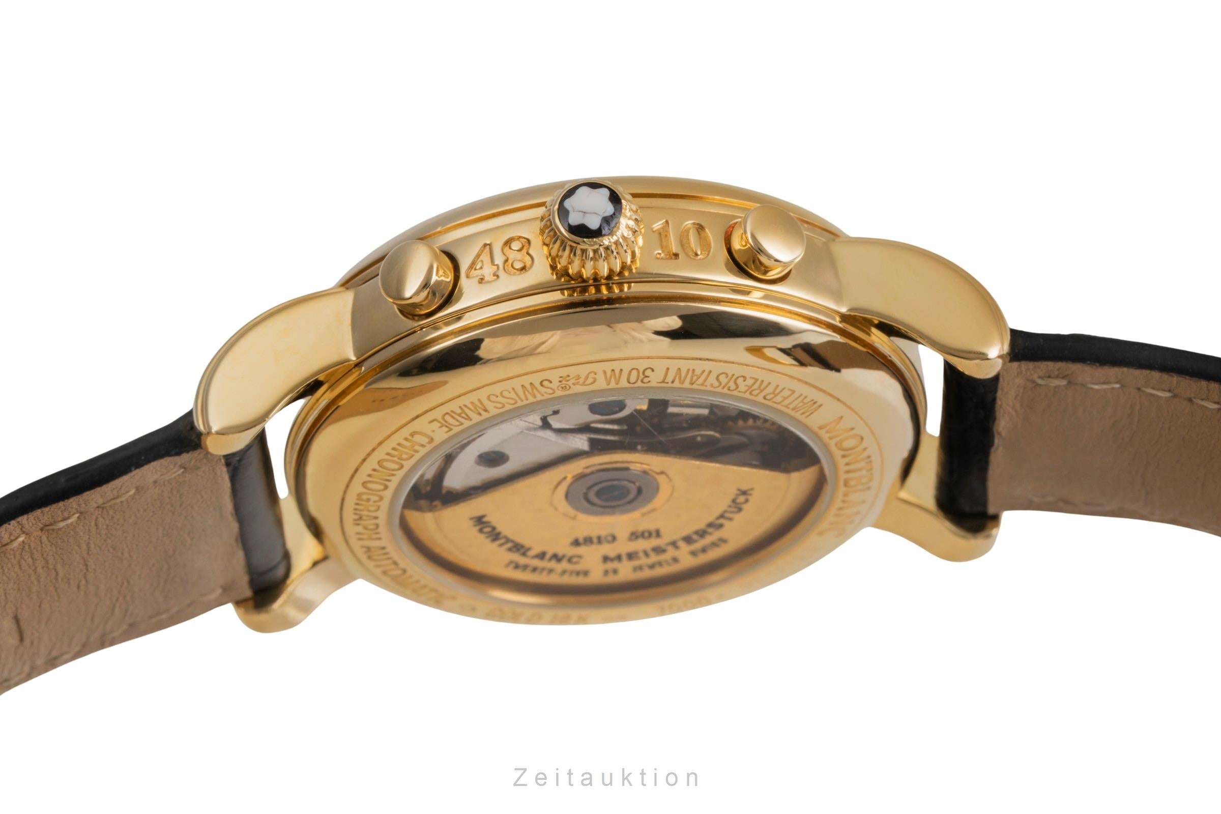 Montblanc Meisterstück chronograph 18 ct gold automatic Kal
