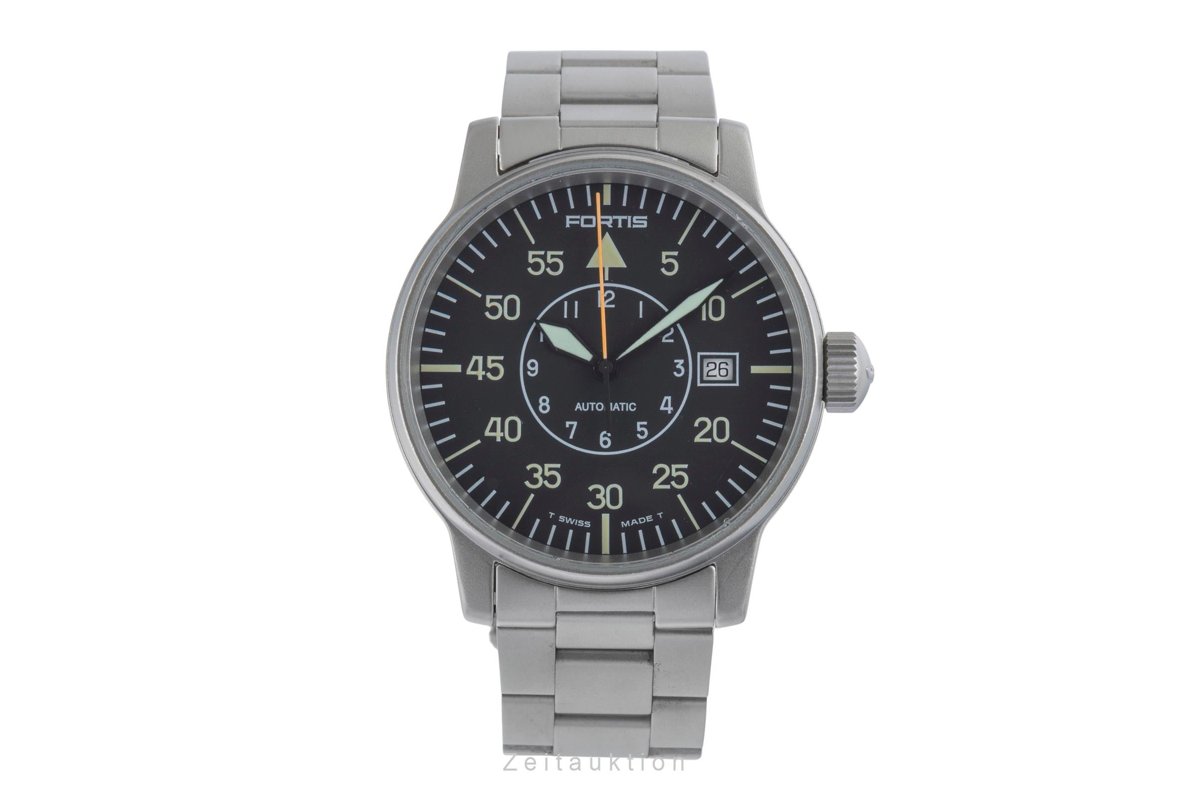 Fortis Flieger Automatik Datum Edelstahl Herrenuhr Ref. 595.10.46.1  [2503906]