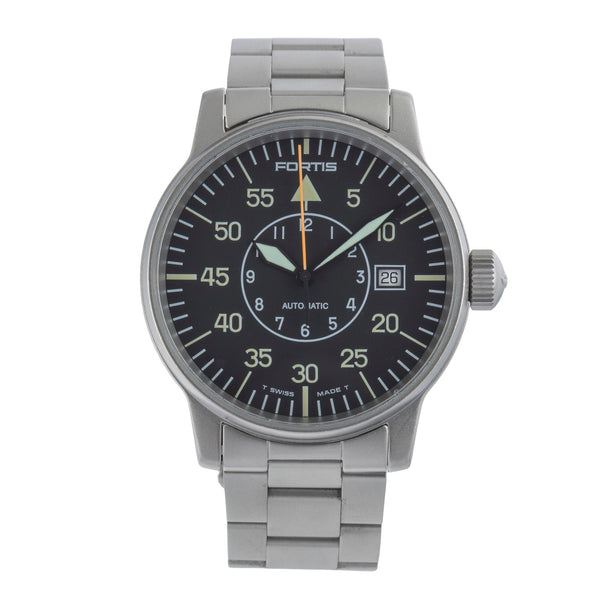 Fortis Flieger Automatik Datum Edelstahl Herrenuhr Ref. 595.10.46.1  [2503906]