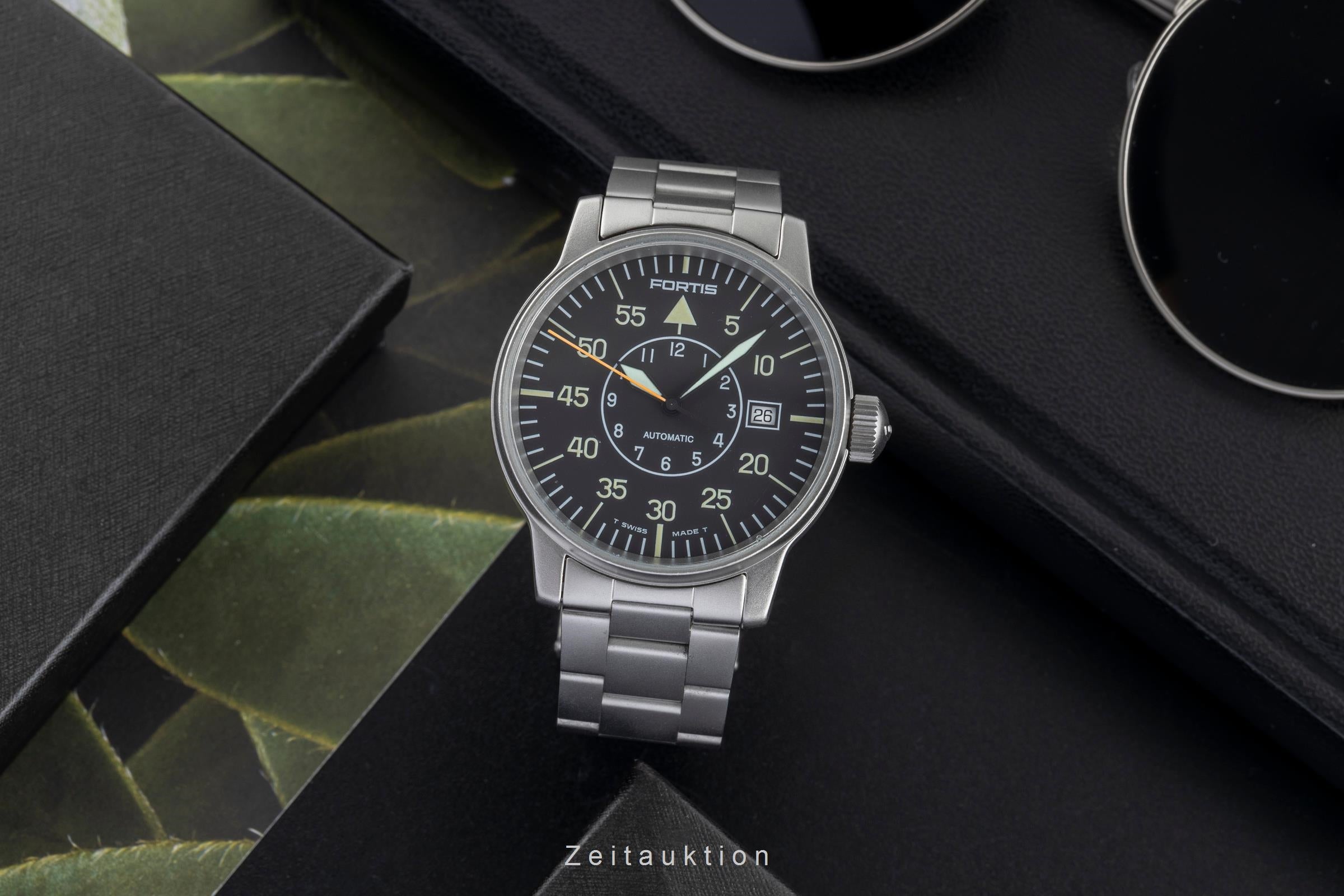 Fortis Flieger Automatik Datum Edelstahl Herrenuhr Ref. 595.10.46.1  [2503906]