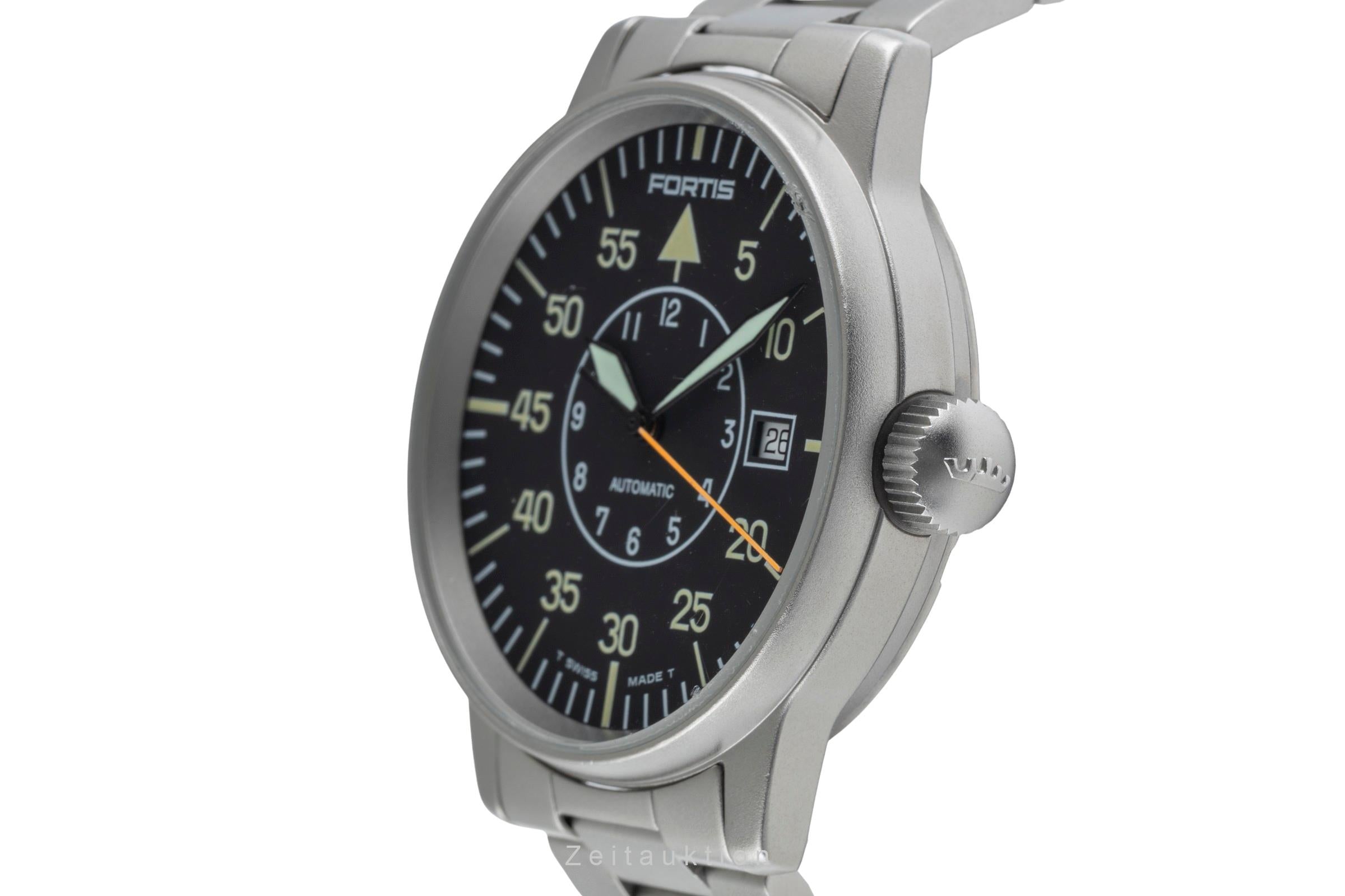 Fortis Flieger Automatik Datum Edelstahl Herrenuhr Ref. 595.10.46.1  [2503906]
