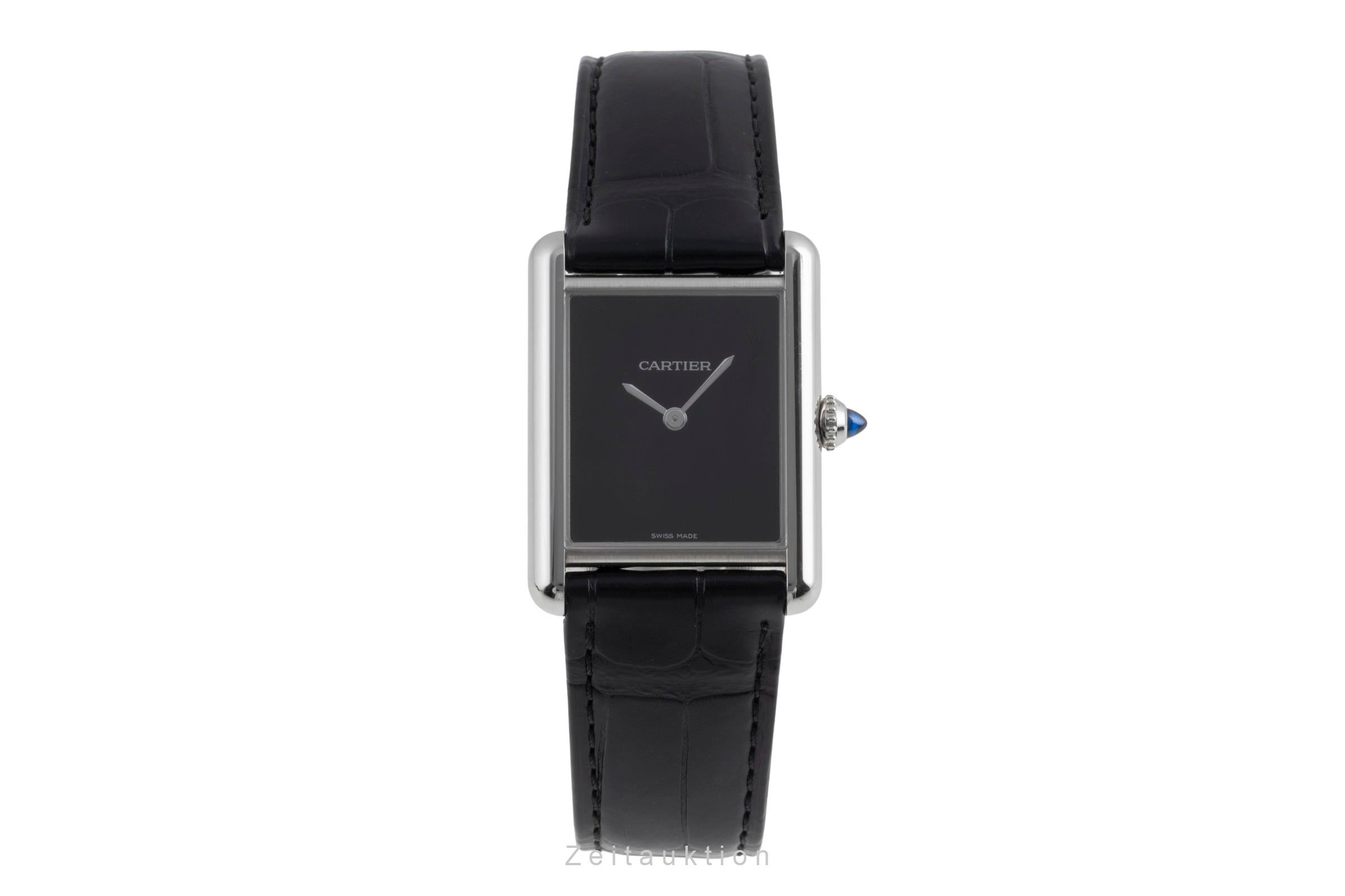 Cartier Tank Must de Cartier Black Dial Edelstahl Medium Size Ref. WSTA0072 4323 [2503923]