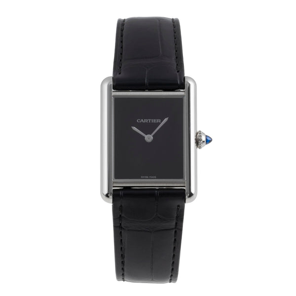 Cartier Tank Must de Cartier Black Dial Edelstahl Medium Size Ref. WSTA0072 4323 [2503923]