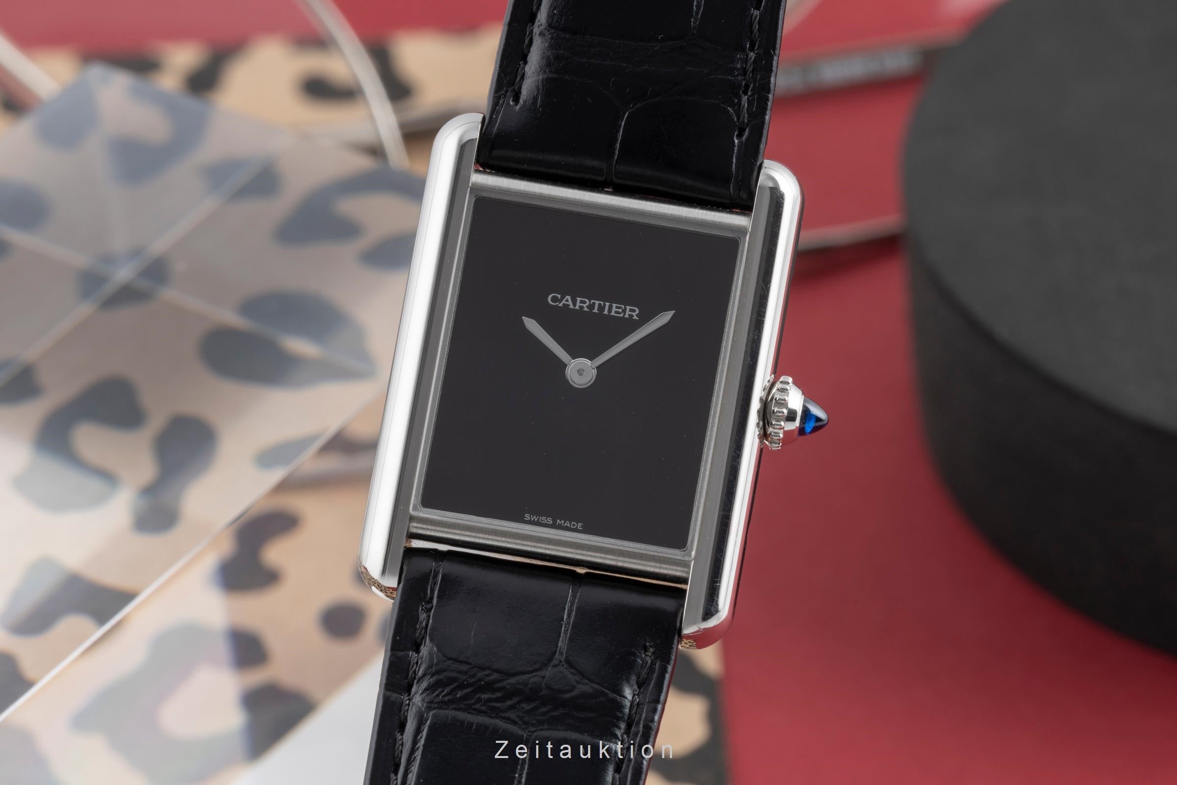 Cartier Tank Must de Cartier Black Dial Edelstahl Medium Size Ref. WSTA0072 4323 [2503923]