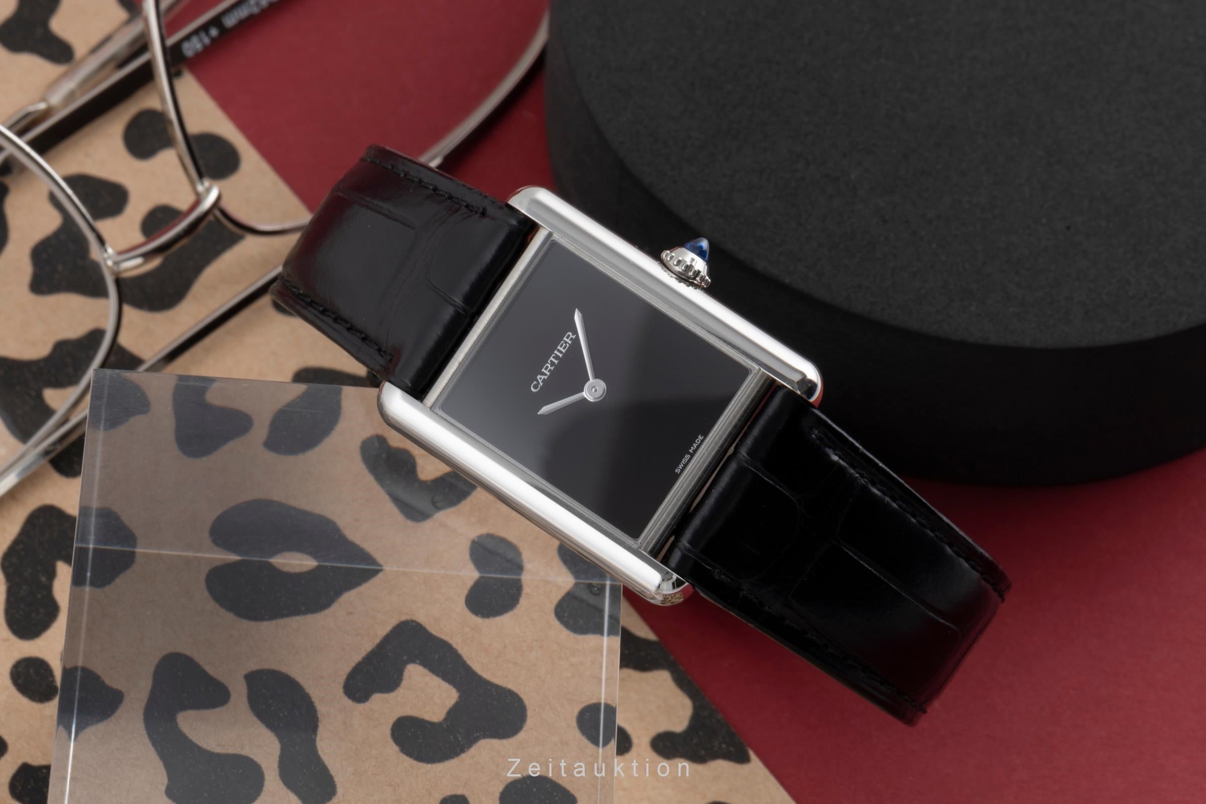 Cartier Tank Must de Cartier Black Dial Edelstahl Medium Size Ref. WSTA0072 4323 [2503923]