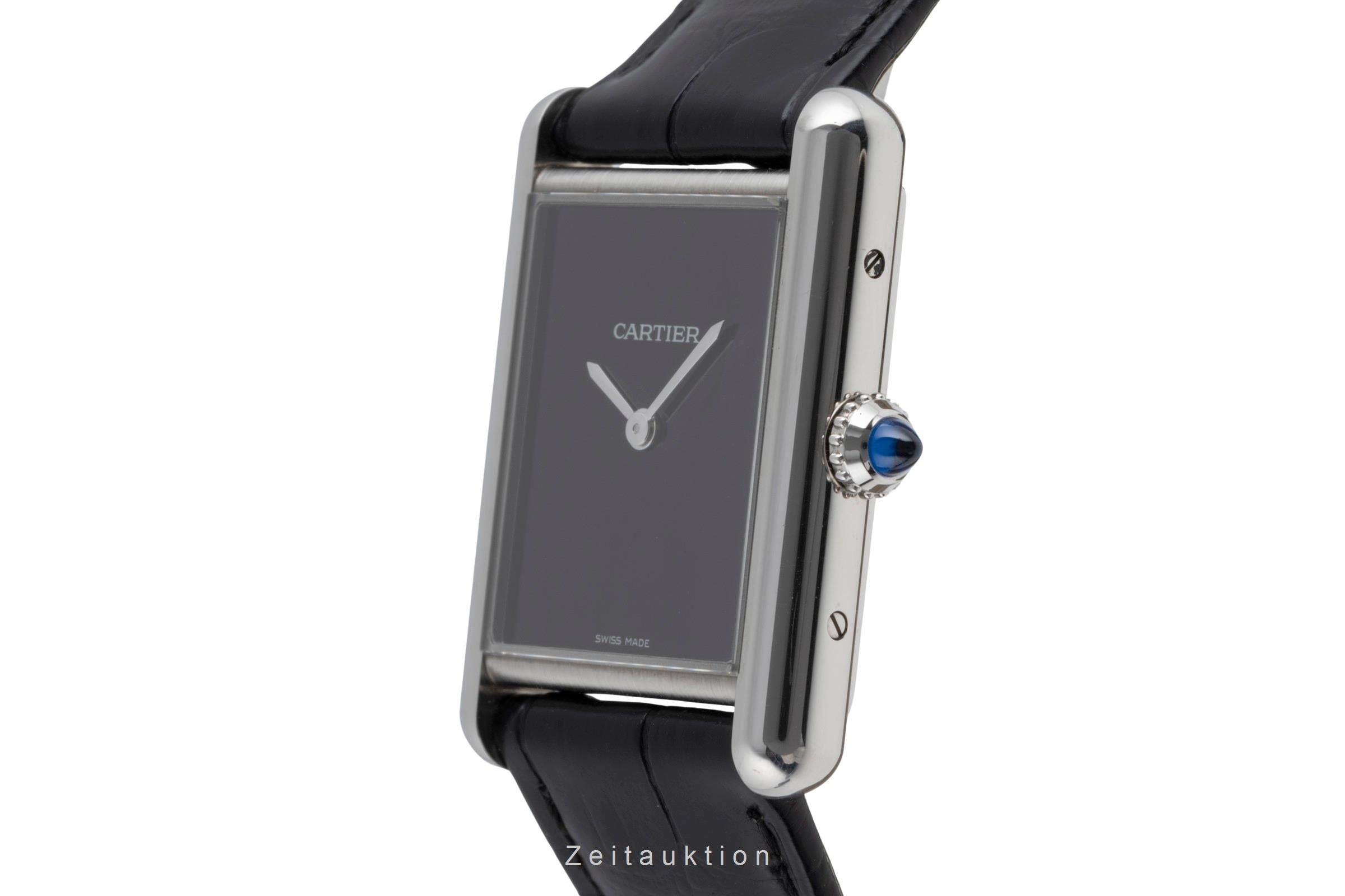 Cartier Tank Must de Cartier Black Dial Edelstahl Medium Size Ref. WSTA0072 4323 [2503923]