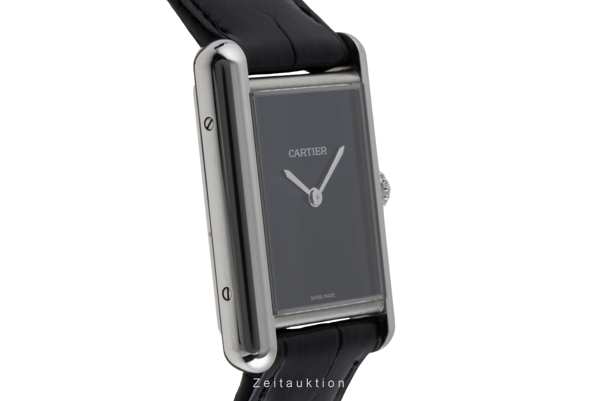 Cartier Tank Must de Cartier Black Dial Edelstahl Medium Size Ref. WSTA0072 4323 [2503923]
