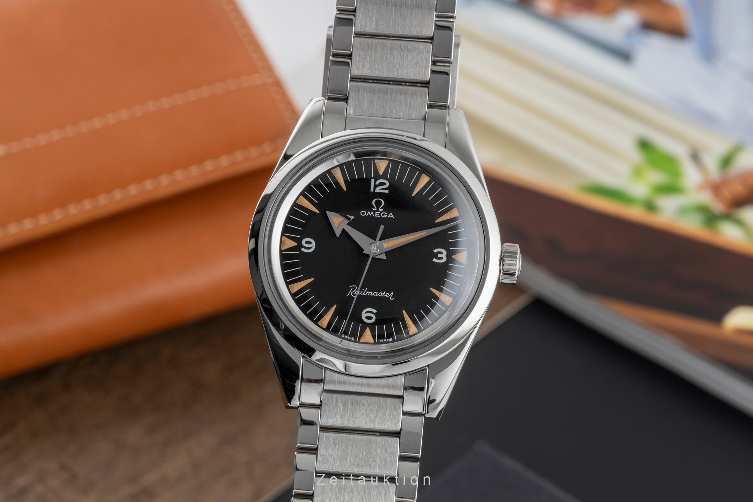 Omega Railmaster Stahl Automatik Herrenuhr Ref. 220.10.38.20.01.002 B&P 2018 [2503924]