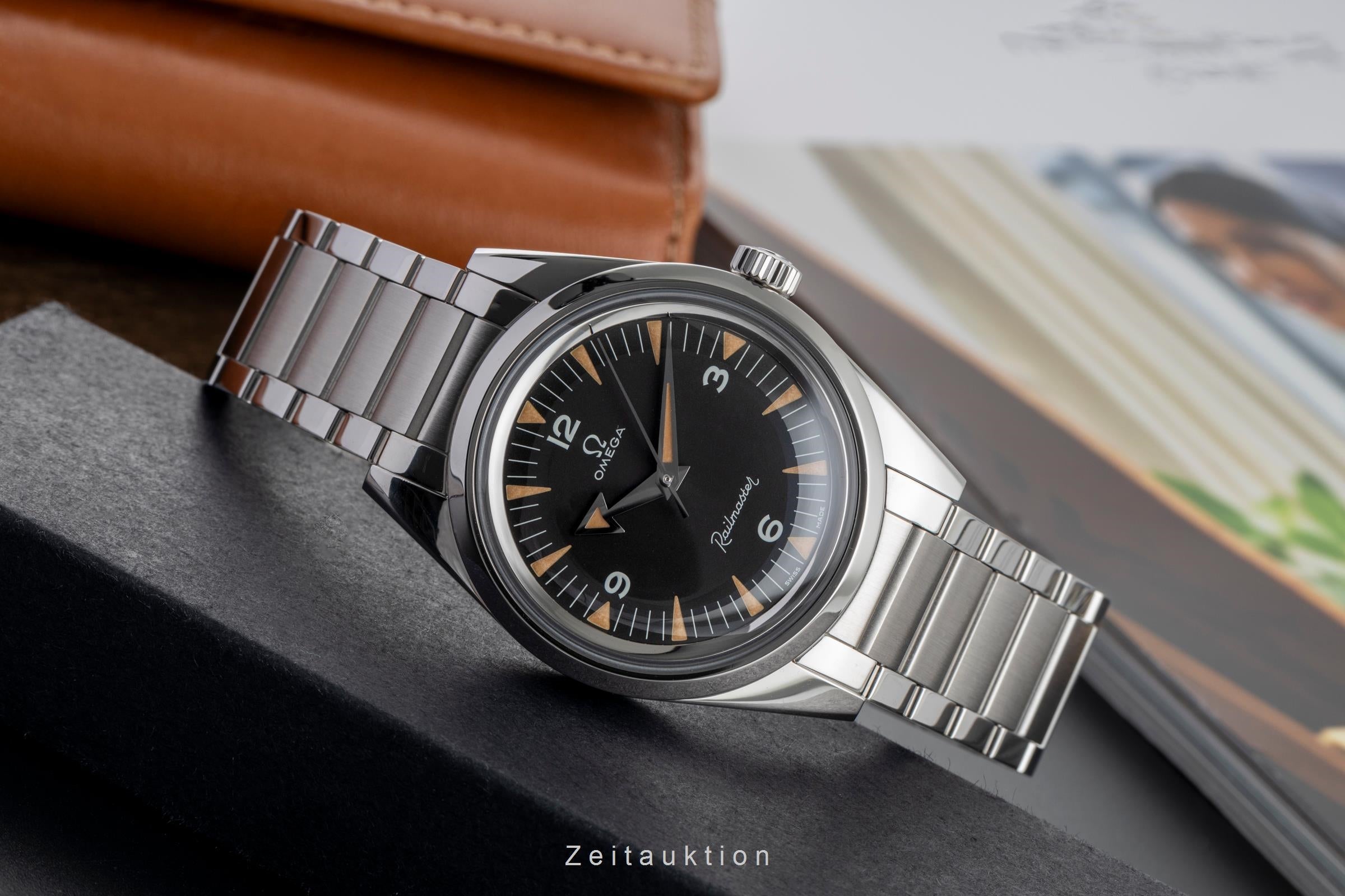 Omega Railmaster Stahl Automatik Herrenuhr Ref. 220.10.38.20.01.002 B&P 2018 [2503924]