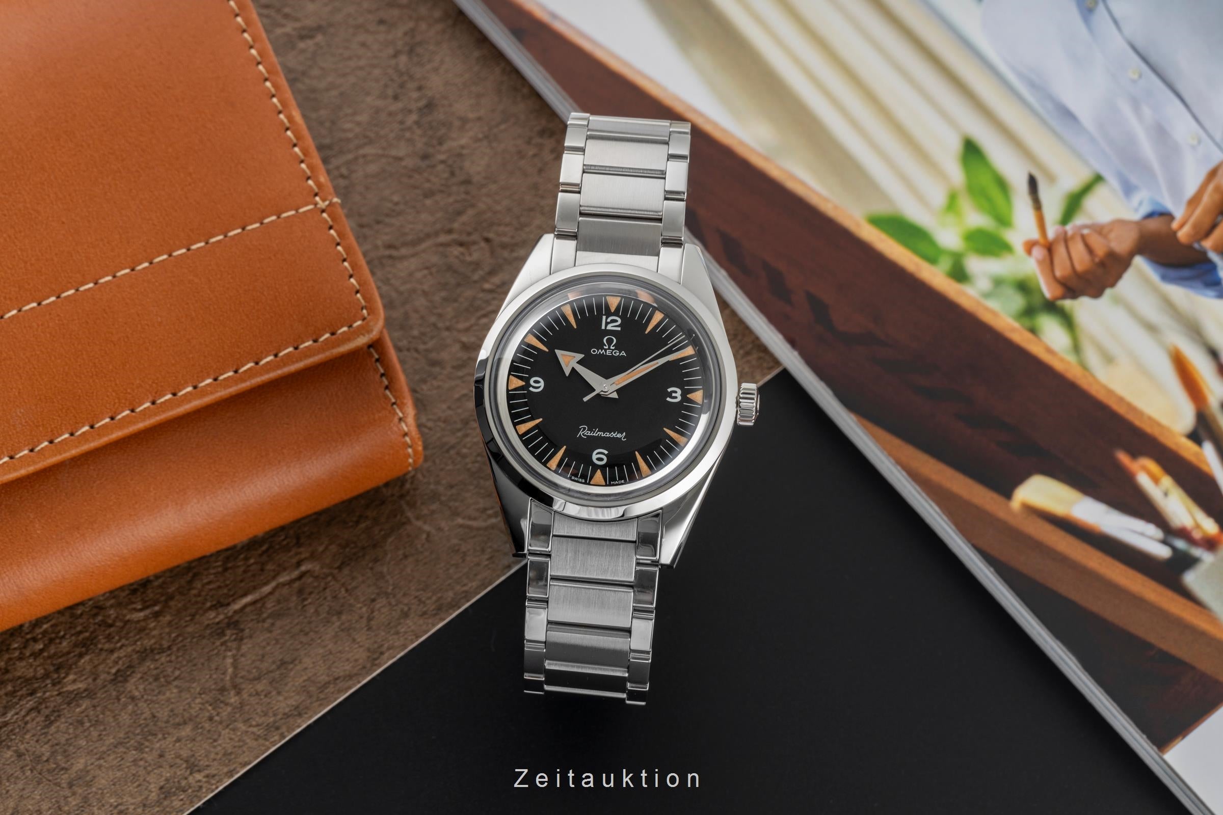 Omega Railmaster Stahl Automatik Herrenuhr Ref. 220.10.38.20.01.002 B&P 2018 [2503924]