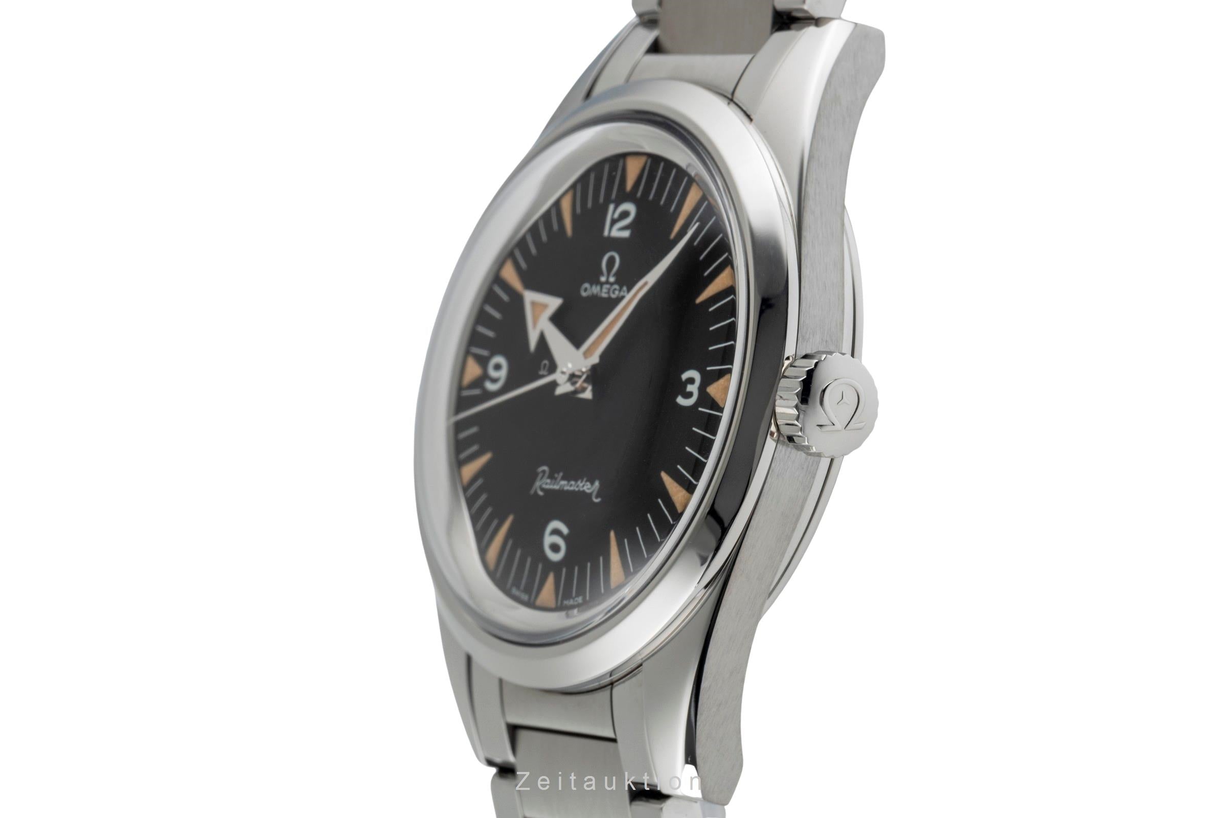 Omega Railmaster Stahl Automatik Herrenuhr Ref. 220.10.38.20.01.002 B&P 2018 [2503924]