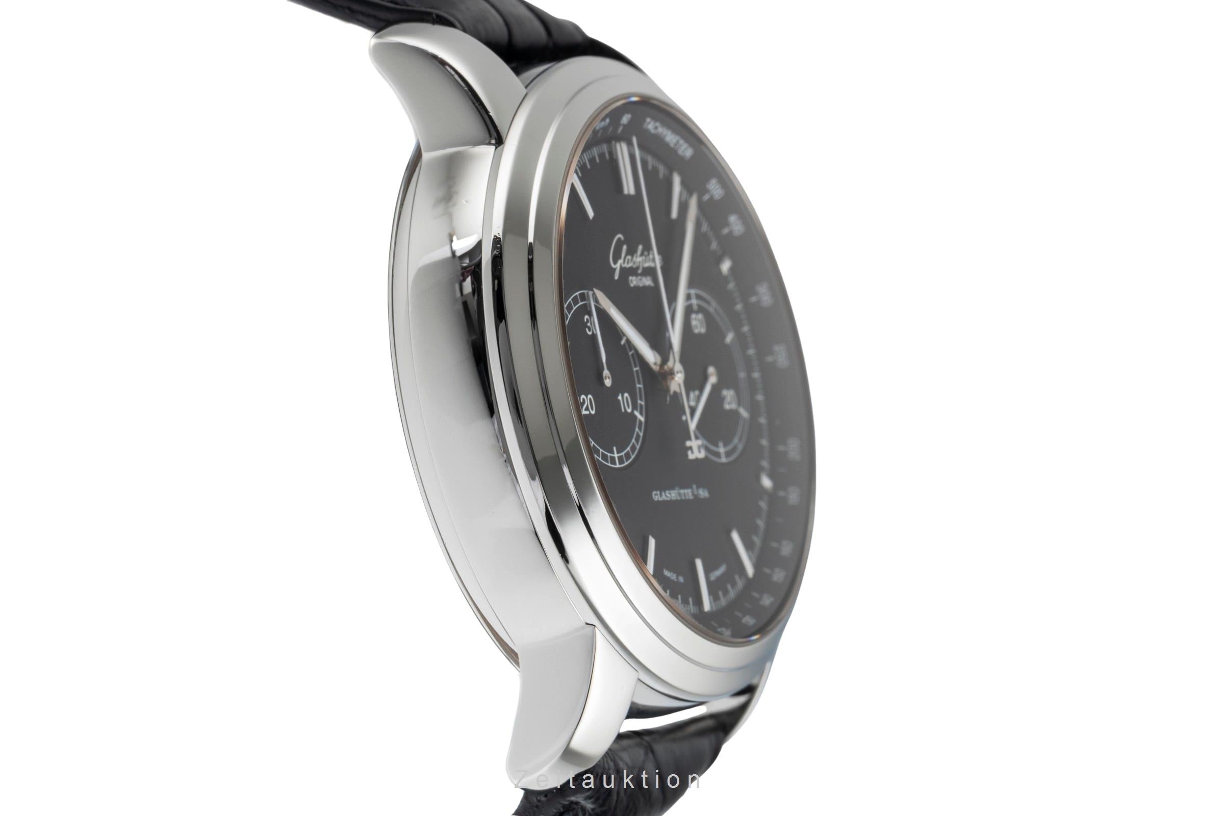 Glashütte Senator chronographe acier automatique montre pour hommes 1-39-34-20-42-04  [2503925]