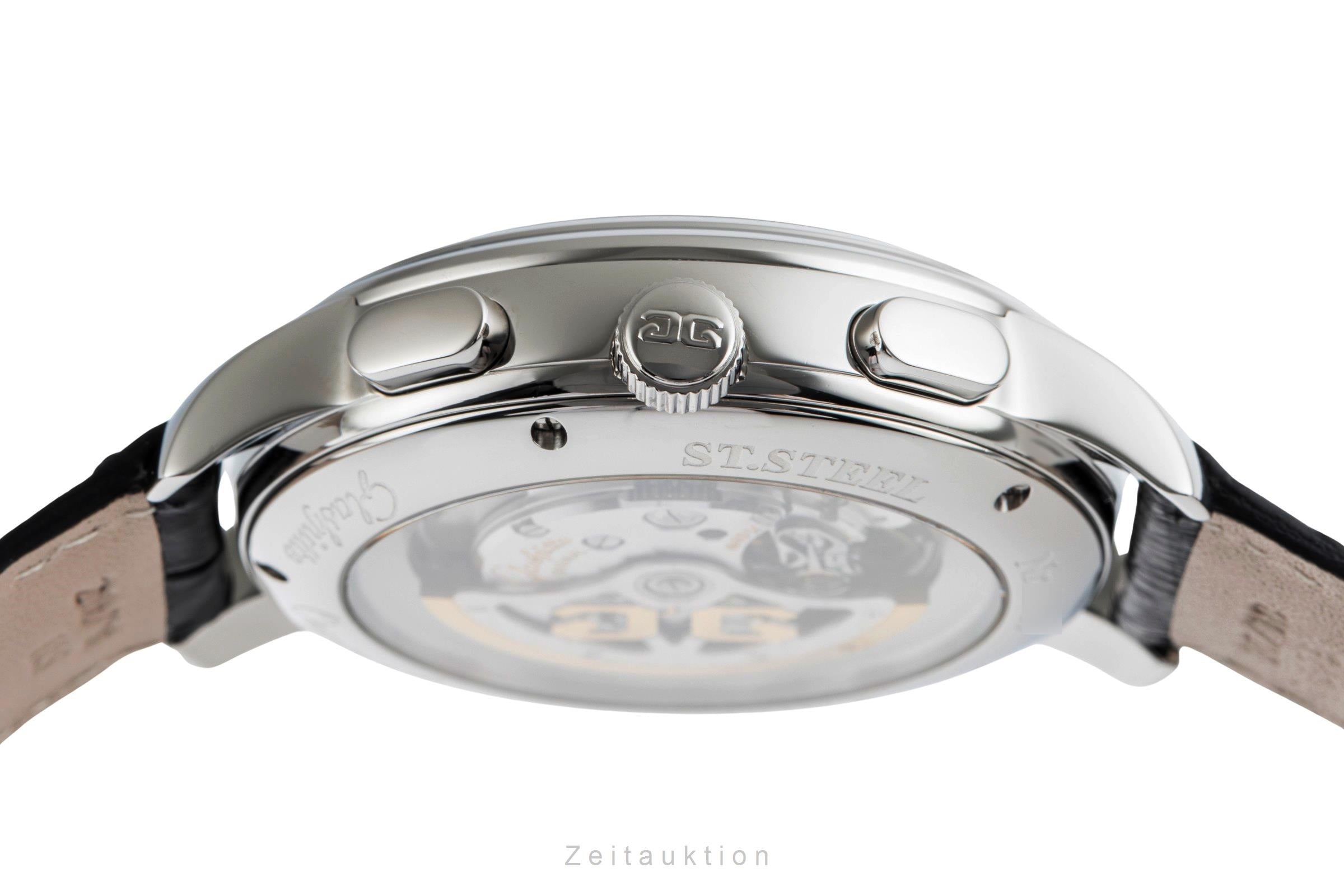 Glashütte Senator chronographe acier automatique montre pour hommes 1-39-34-20-42-04  [2503925]