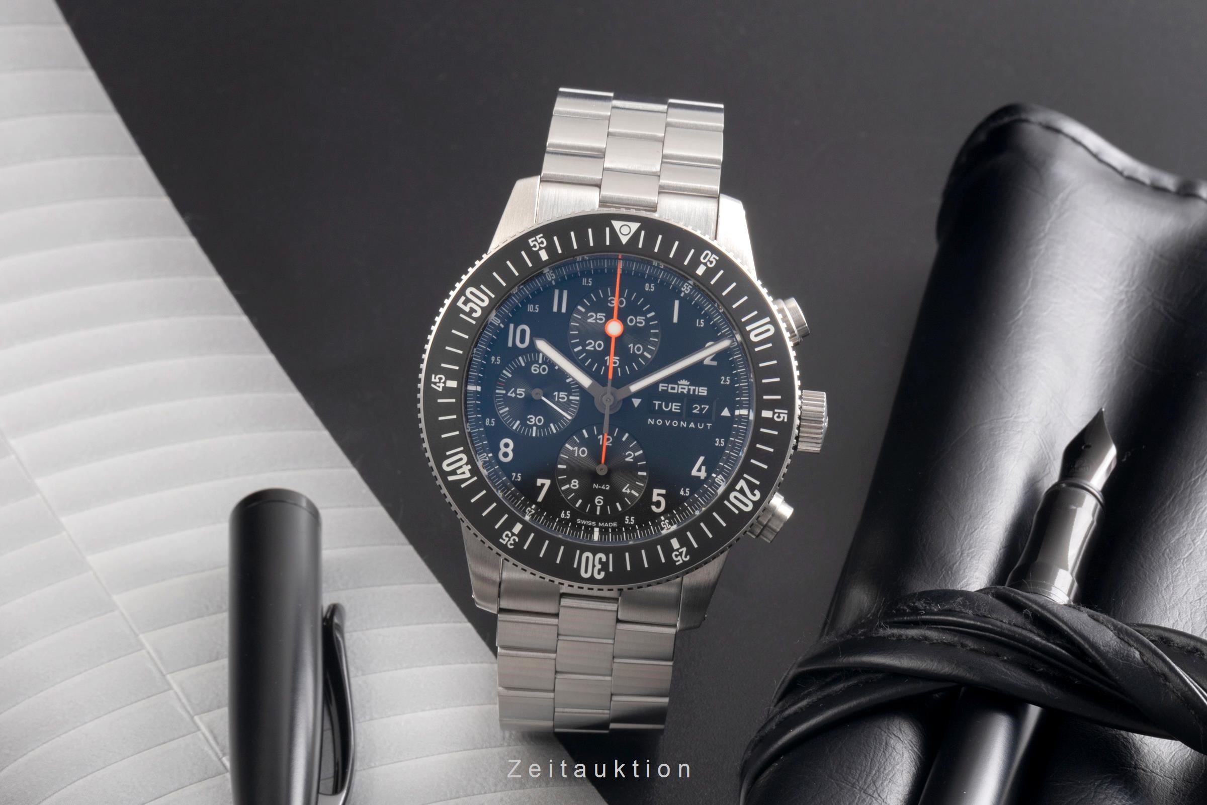 Fortis cronógrafo acero automático reloj para caballeros W.204.0020 LP: 4950EUR  [2503930]