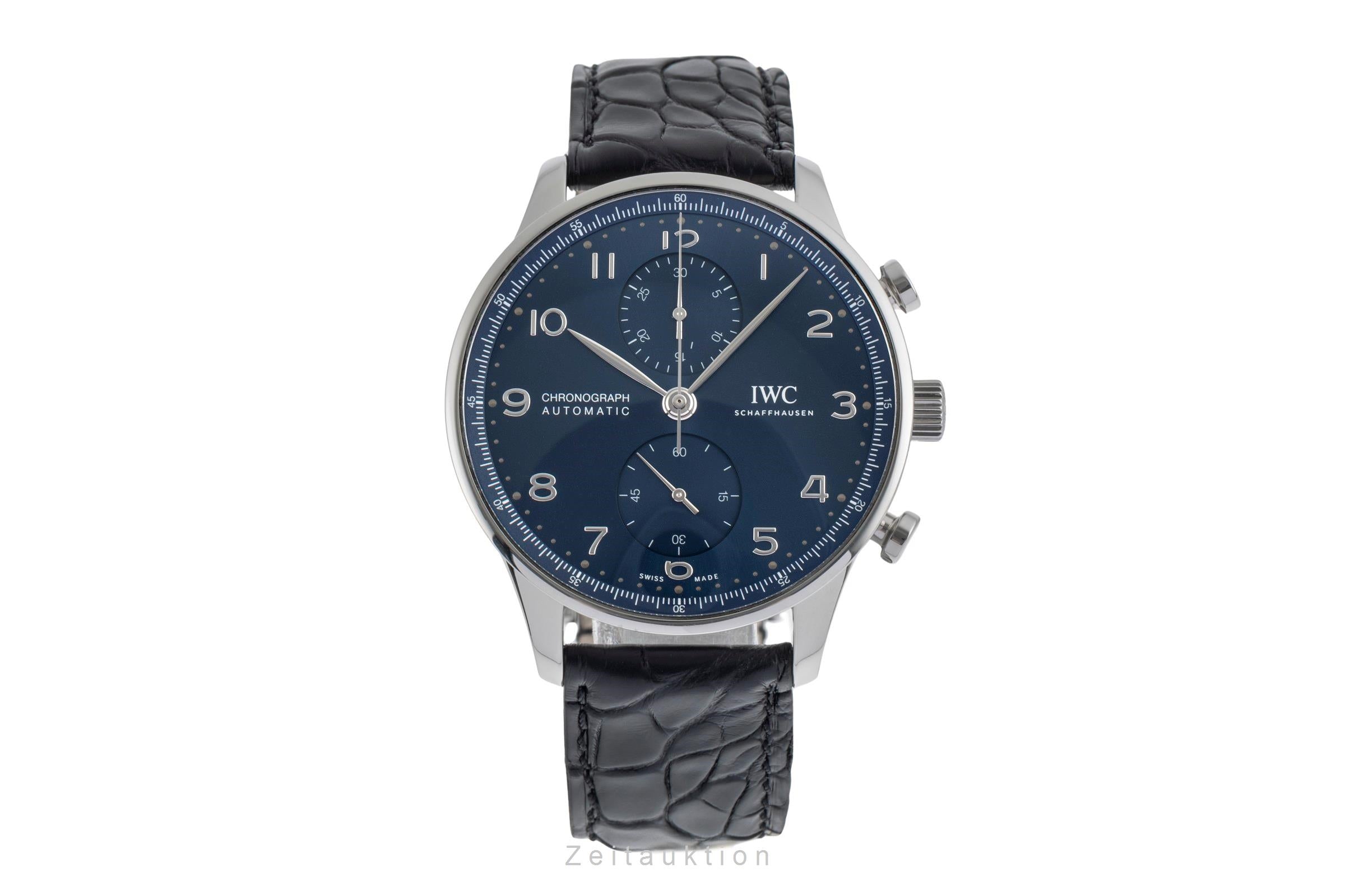 IWC Portugieser Chronograph Edelstahl Automatik Herrenuhr IW371606 B&P NP: 9100€ [2503932]