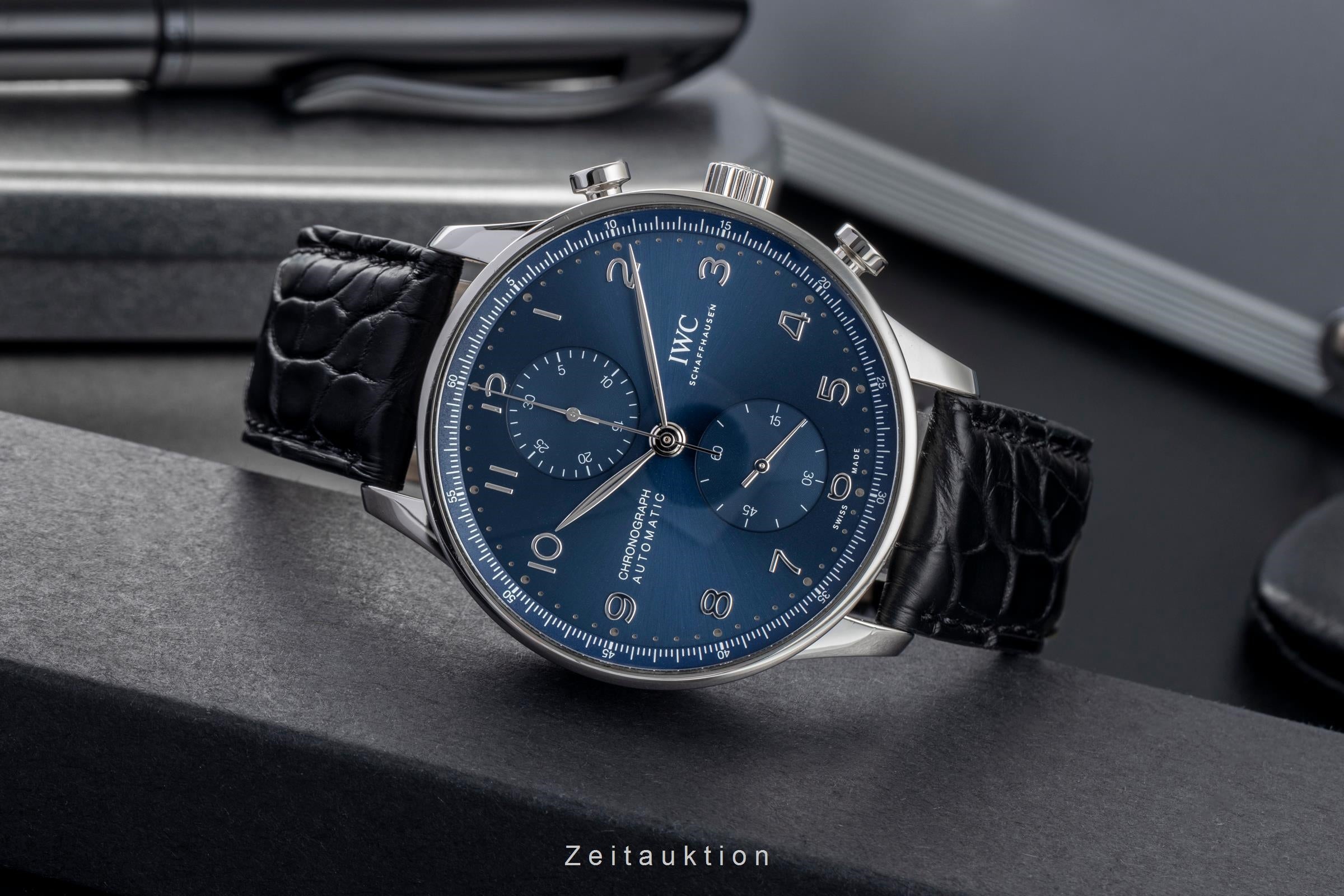 IWC Portugieser Chronograph Edelstahl Automatik Herrenuhr IW371606 B&P NP: 9100€ [2503932]