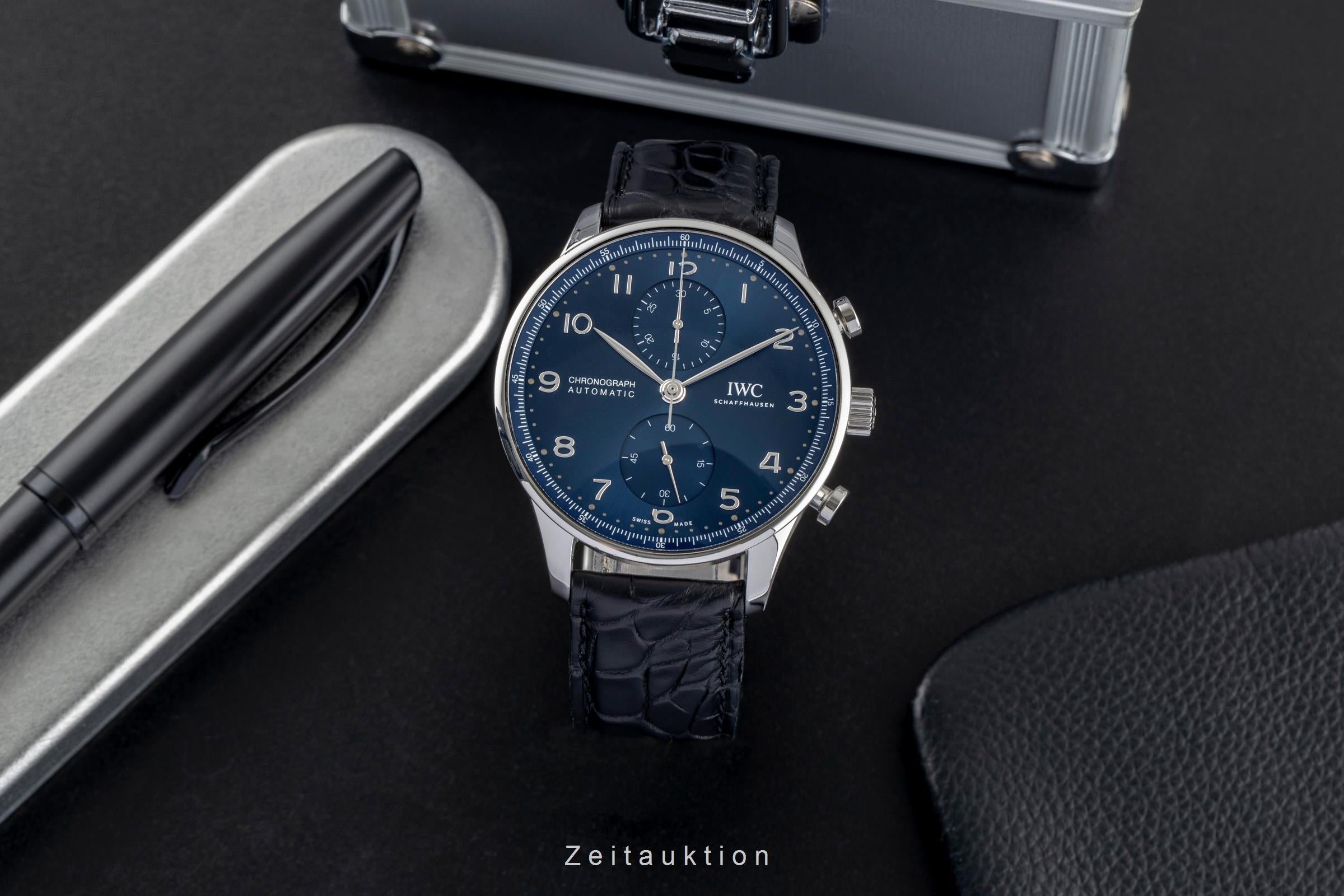 IWC Portugieser Chronograph Edelstahl Automatik Herrenuhr IW371606 B&P NP: 9100€ [2503932]