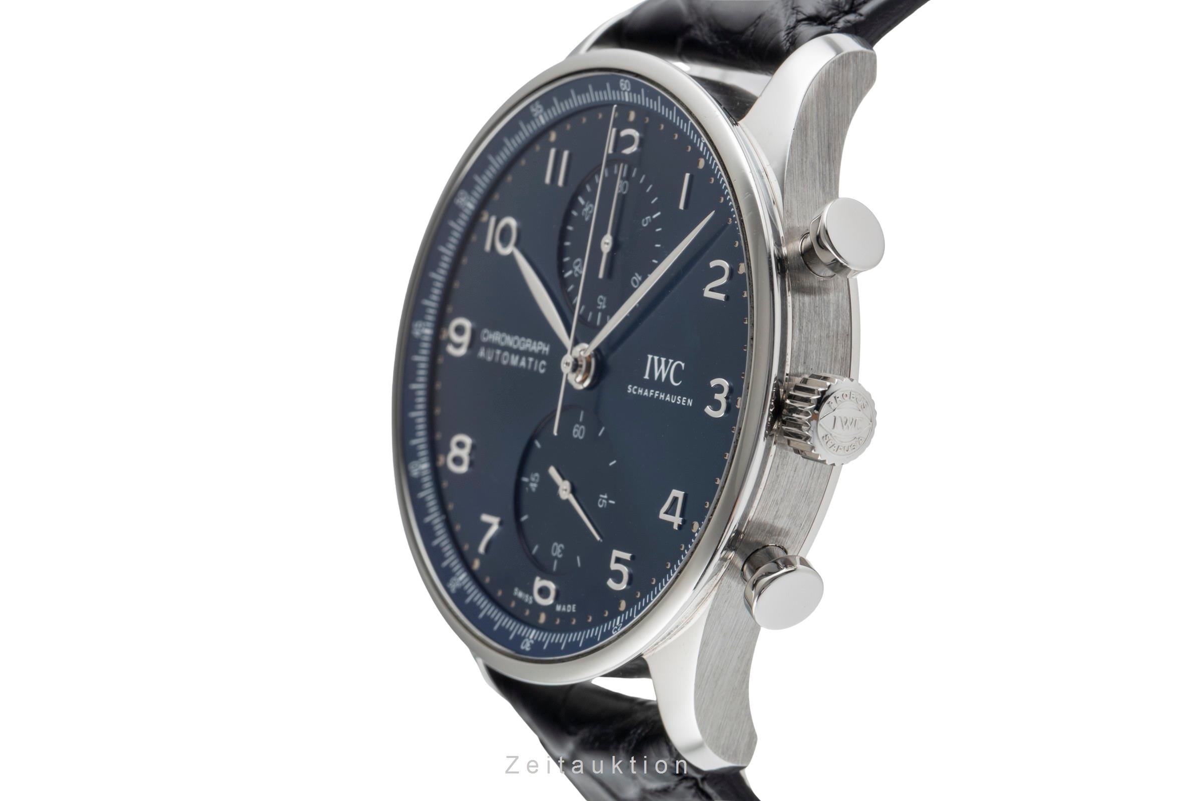IWC Portugieser Chronograph Edelstahl Automatik Herrenuhr IW371606 B&P NP: 9100€ [2503932]