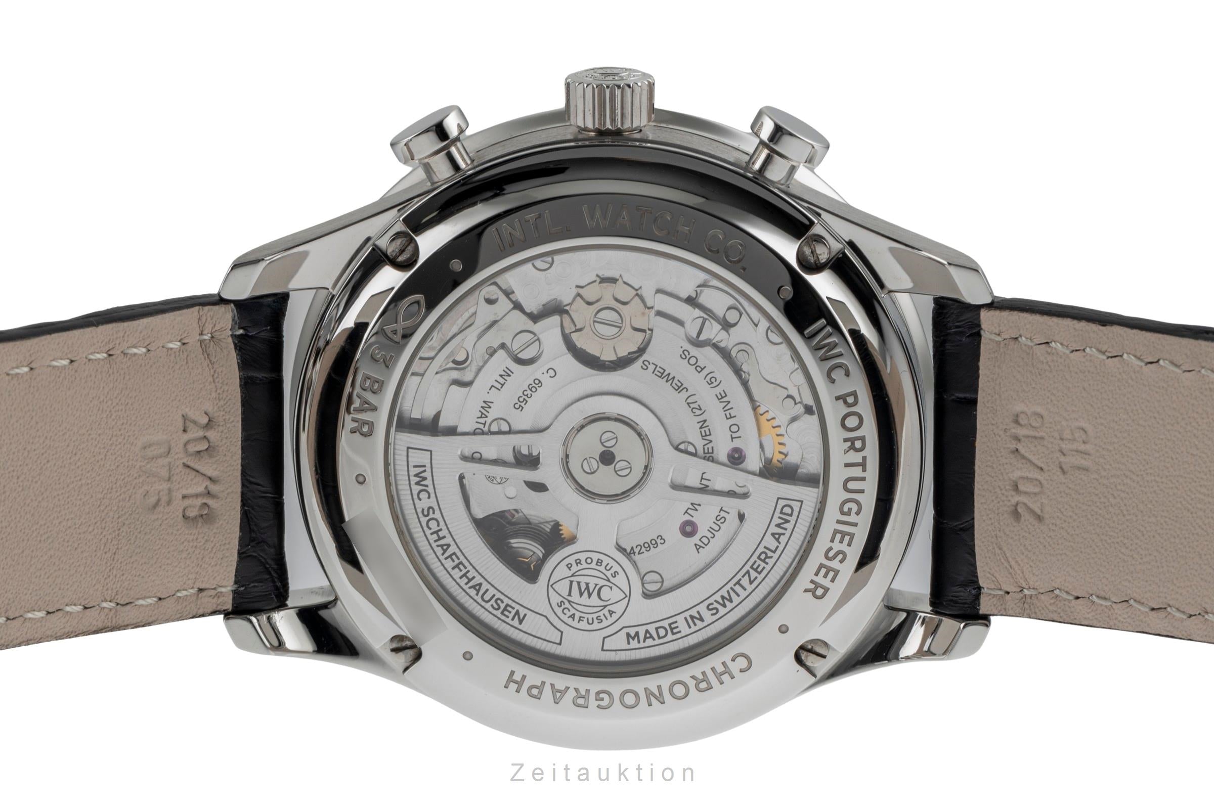 IWC Portugieser Chronograph Edelstahl Automatik Herrenuhr IW371606 B&P NP: 9100€ [2503932]