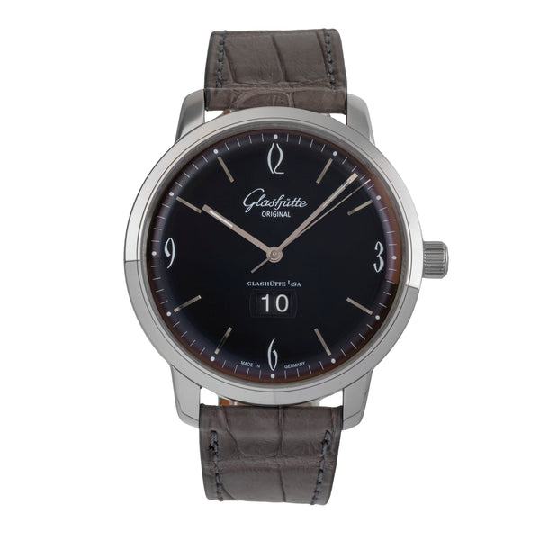 Glashütte Sixties acier automatique montre pour hommes 39-47-03-02-04  [2503943]