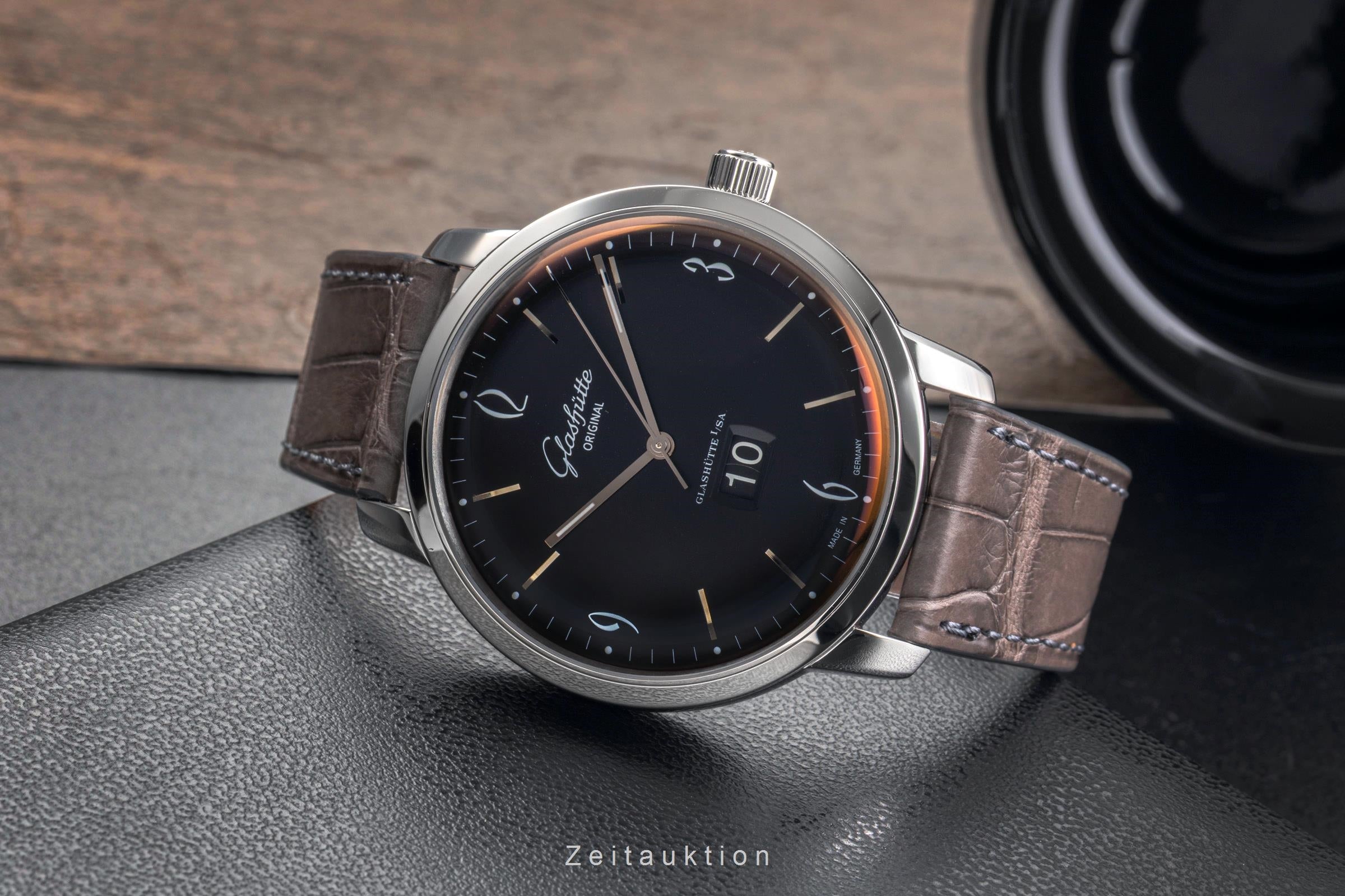 Glashütte Sixties acier automatique montre pour hommes 39-47-03-02-04  [2503943]