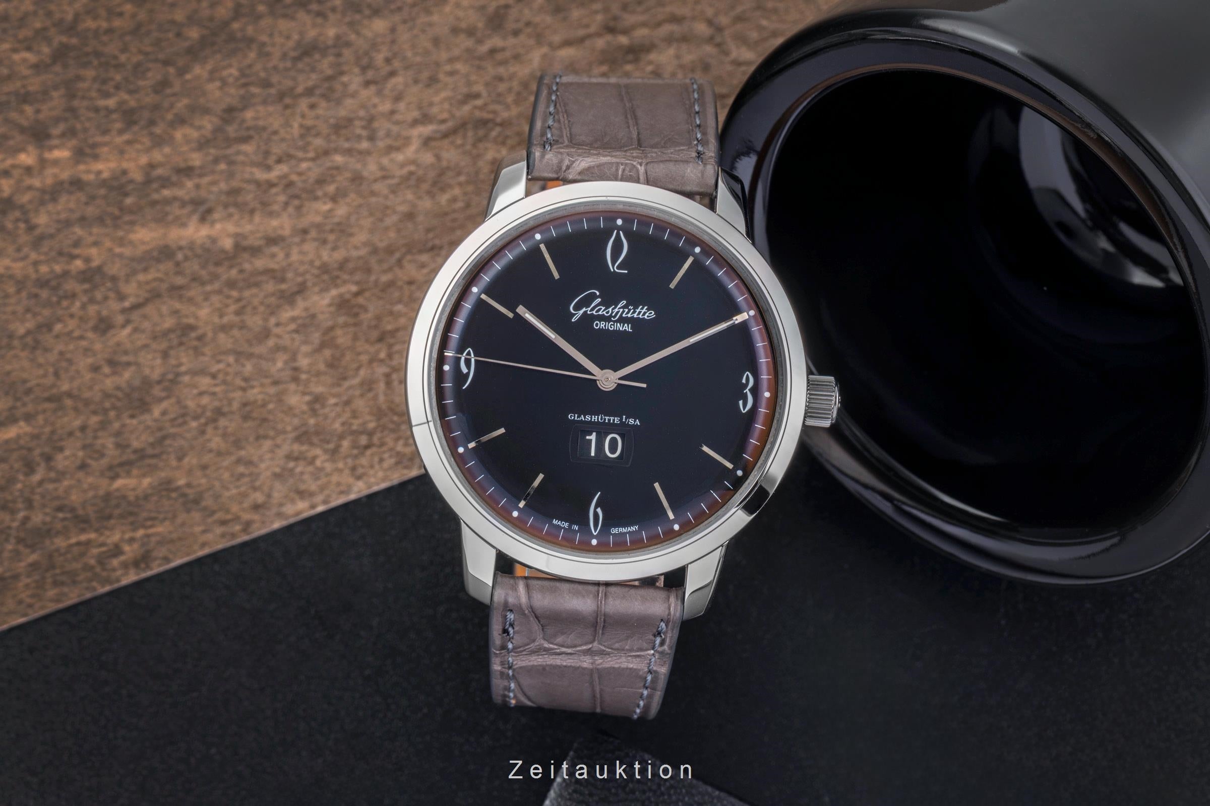 Glashütte Sixties acier automatique montre pour hommes 39-47-03-02-04  [2503943]