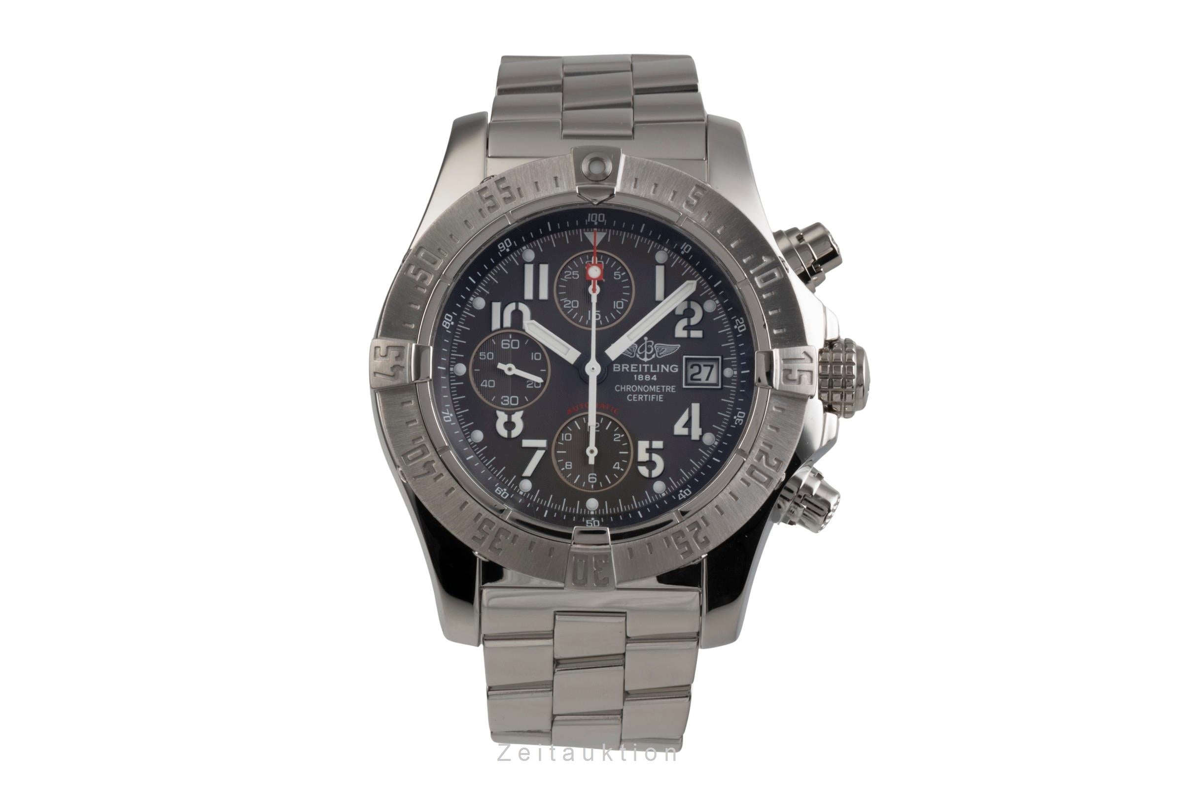 Breitling Avenger II chronographe acier automatique montre pour hommes A13380  [2503950]