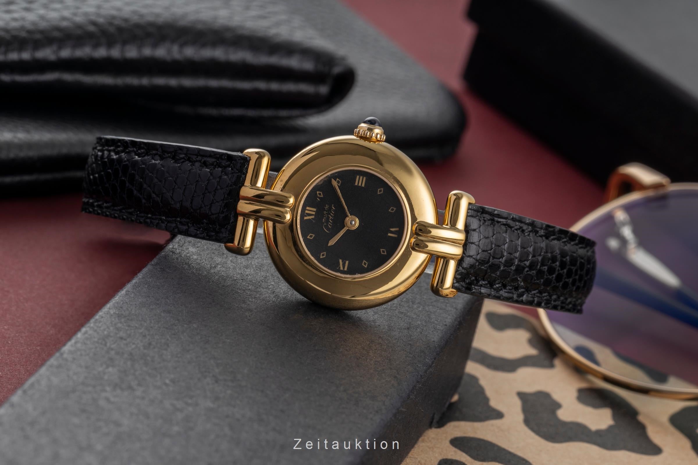 Cartier Colisee argento dorato quarzo orologio da donna 590002, W1000700  [2503951]