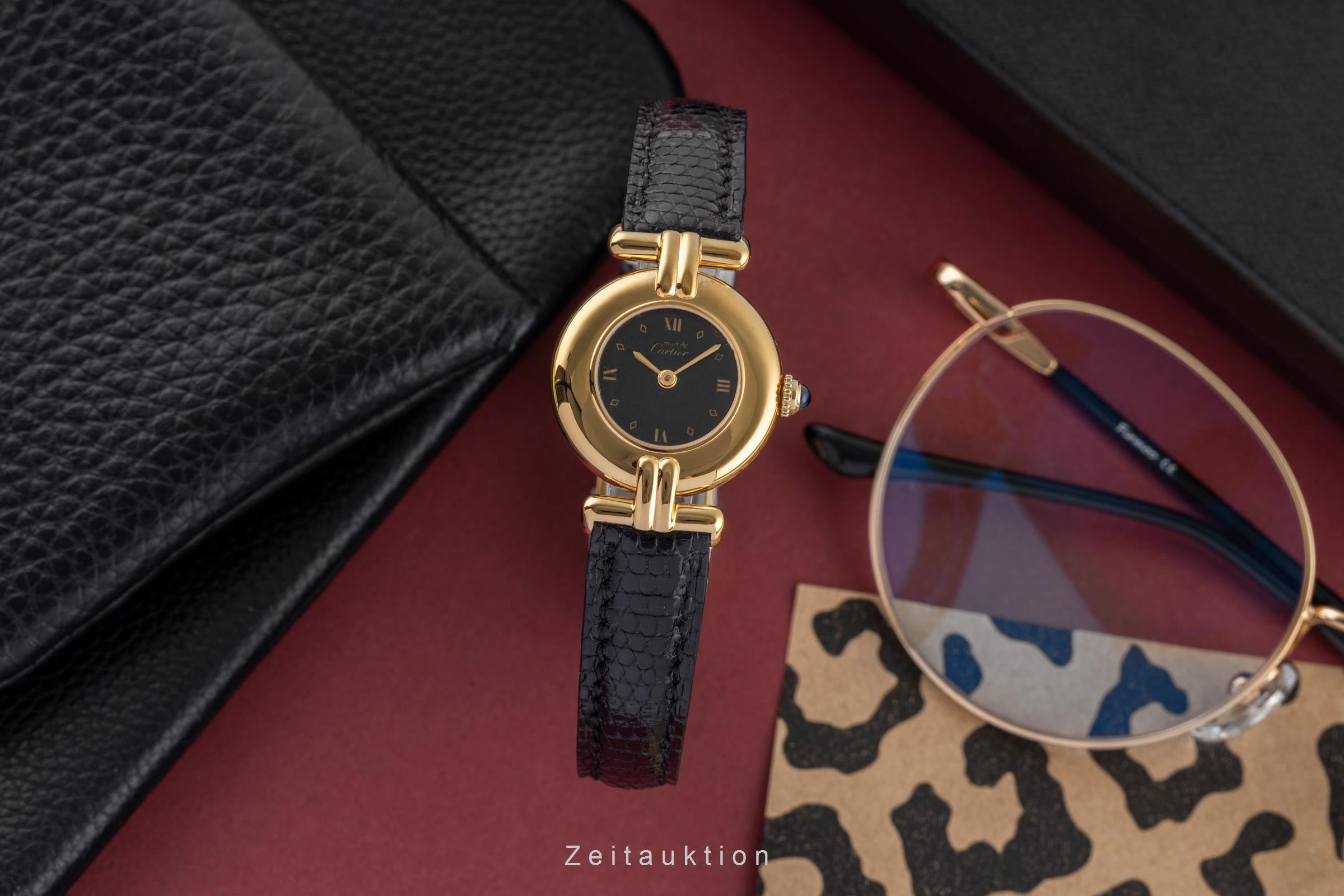 Cartier Colisee argento dorato quarzo orologio da donna 590002, W1000700  [2503951]