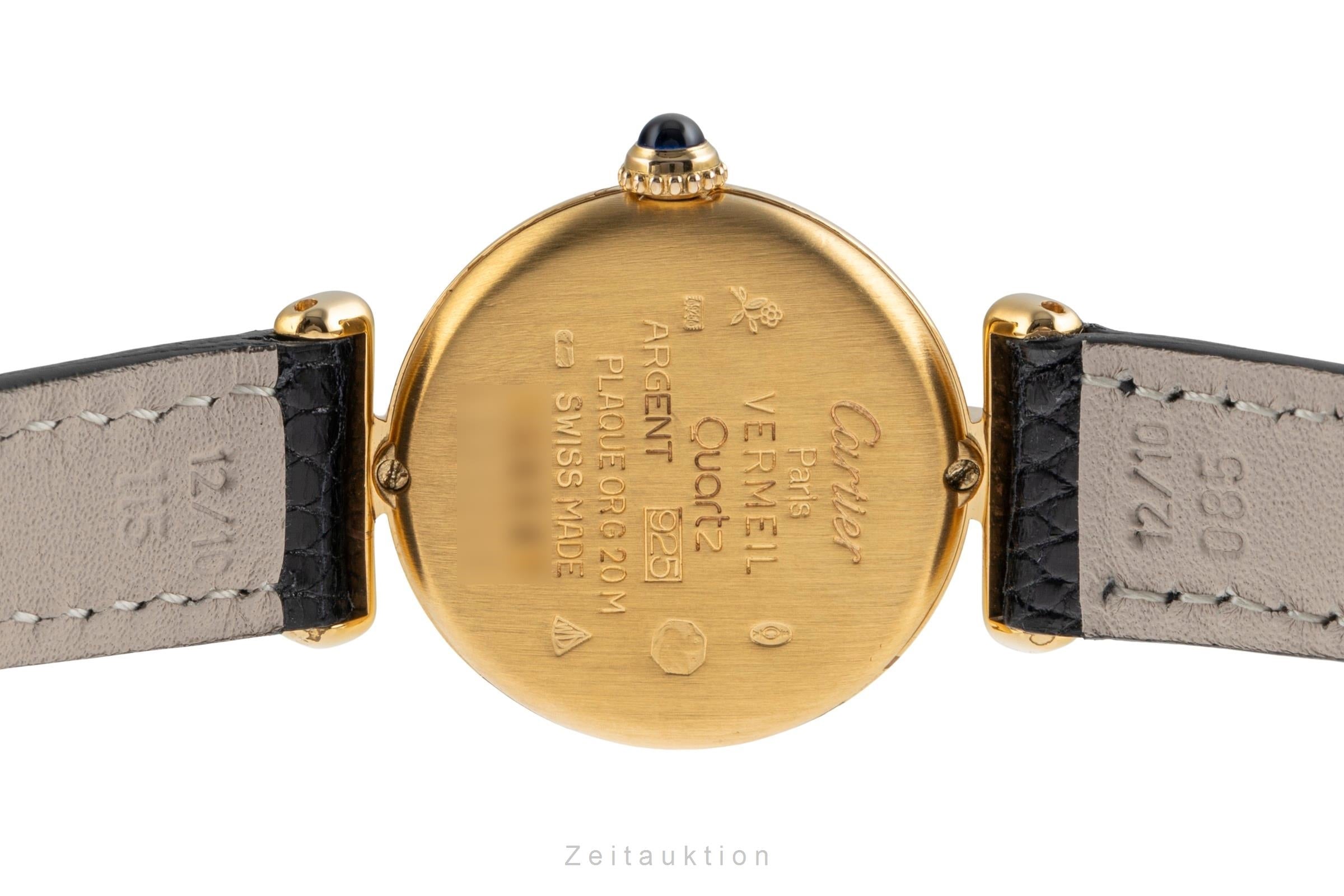 Cartier Colisee argento dorato quarzo orologio da donna 590002, W1000700  [2503951]