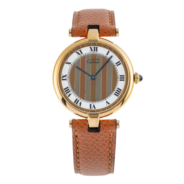 Cartier Vendome LC GM Vermeil 925 Silber "Trinity Dial" Medium Size Ref. 590003 [2503952]