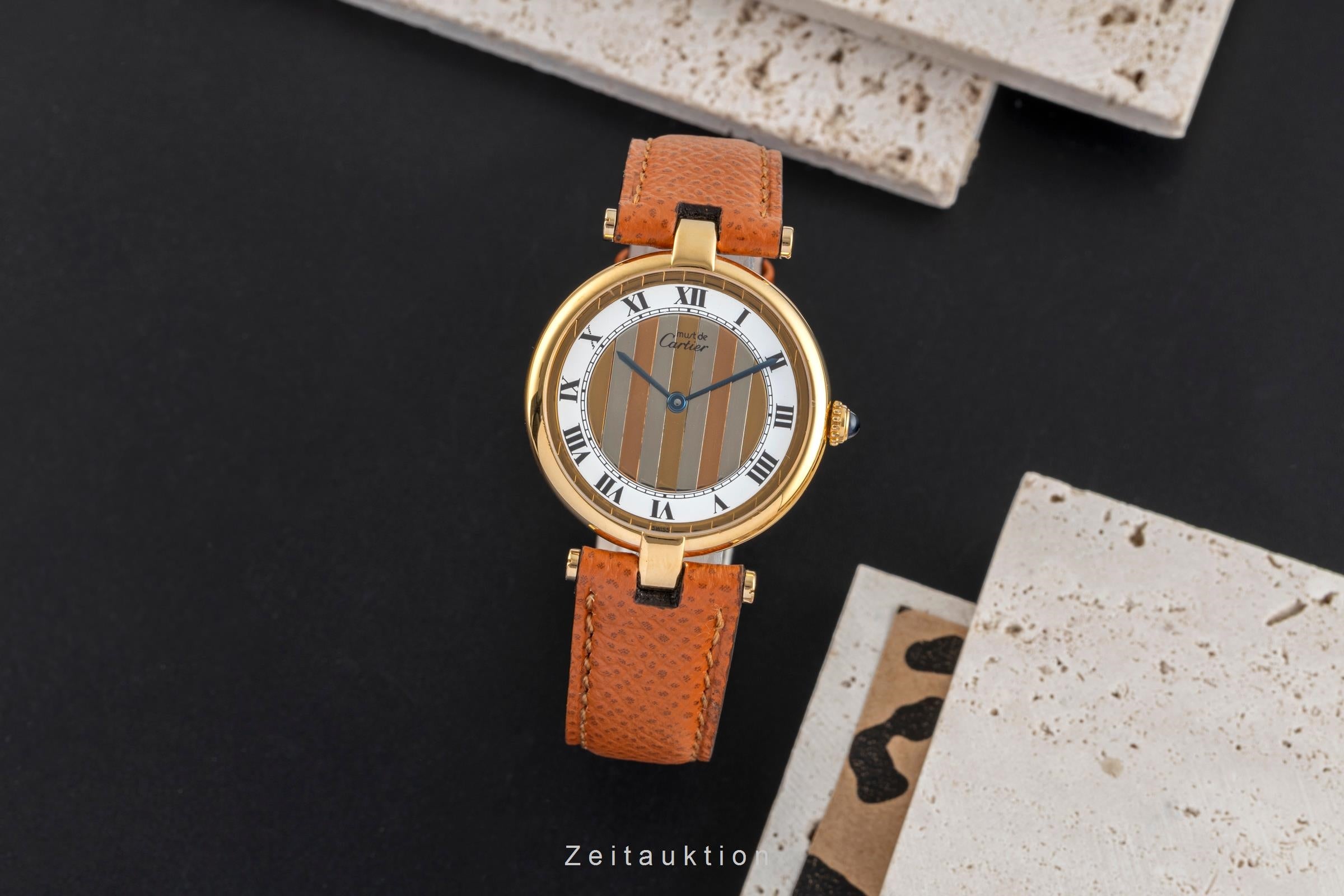 Cartier Vendome LC GM Vermeil 925 Silber "Trinity Dial" Medium Size Ref. 590003 [2503952]