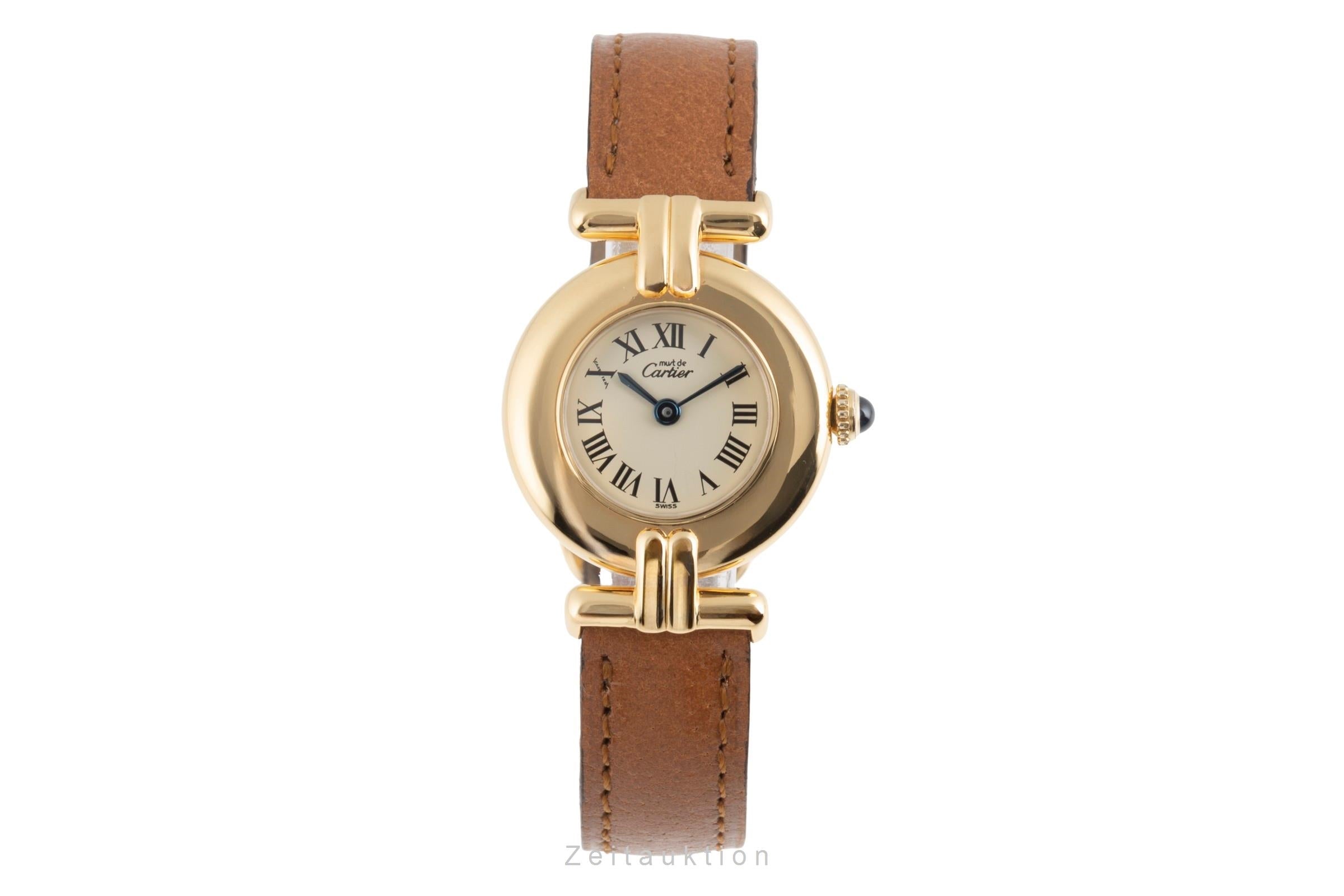 Cartier Colisee plata banada en oro cuarzo reloj para damas  590002  [2503954]