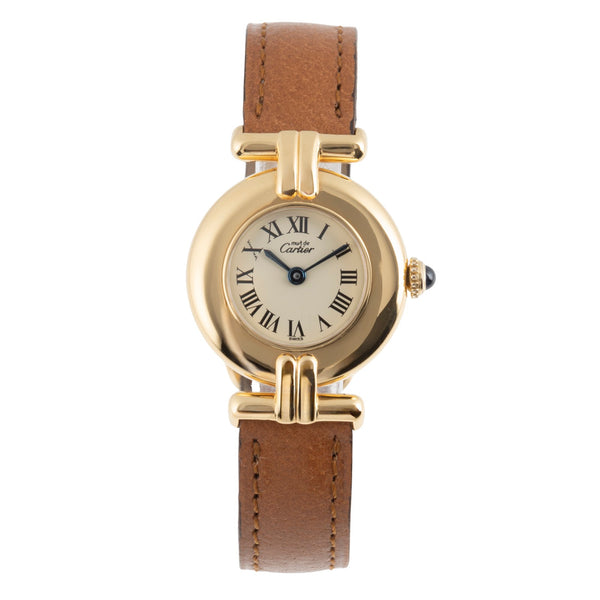 Cartier Colisee plata banada en oro cuarzo reloj para damas  590002  [2503954]